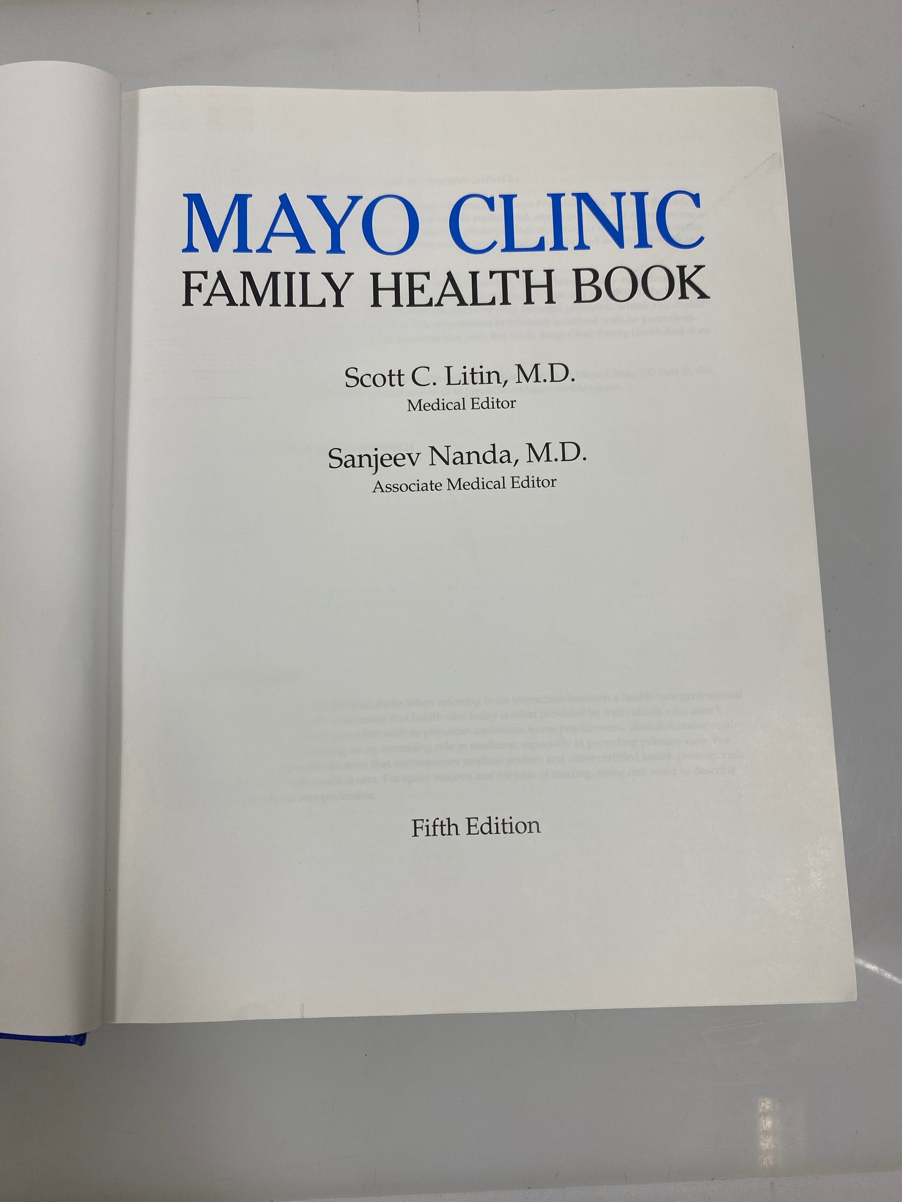 Mayo Clinic Family Health Book Litin/Nanda 5th Ed. 2018 HC