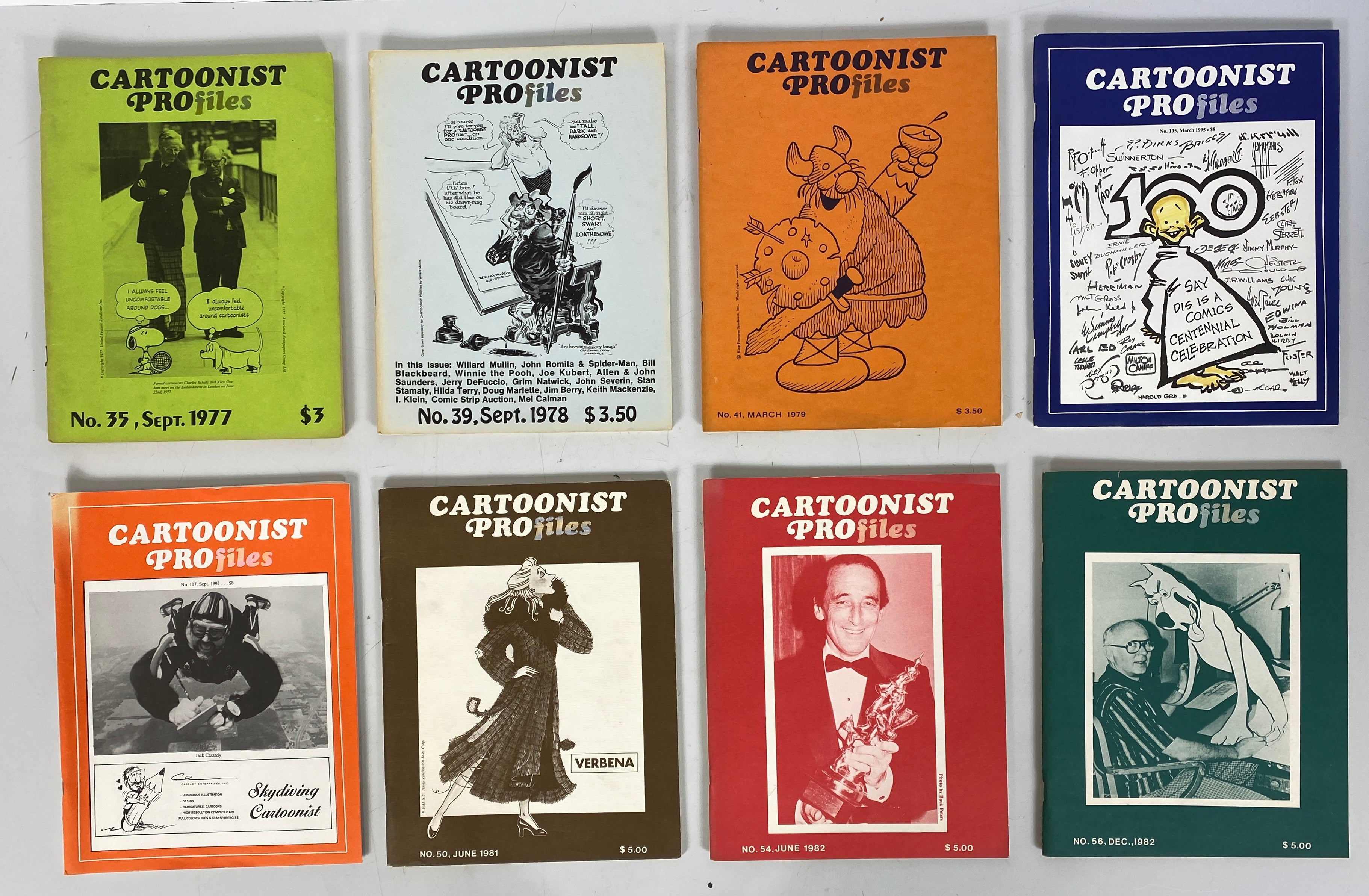 Lot of 53 Cartoonist Profiles Magazine (1969-1993)