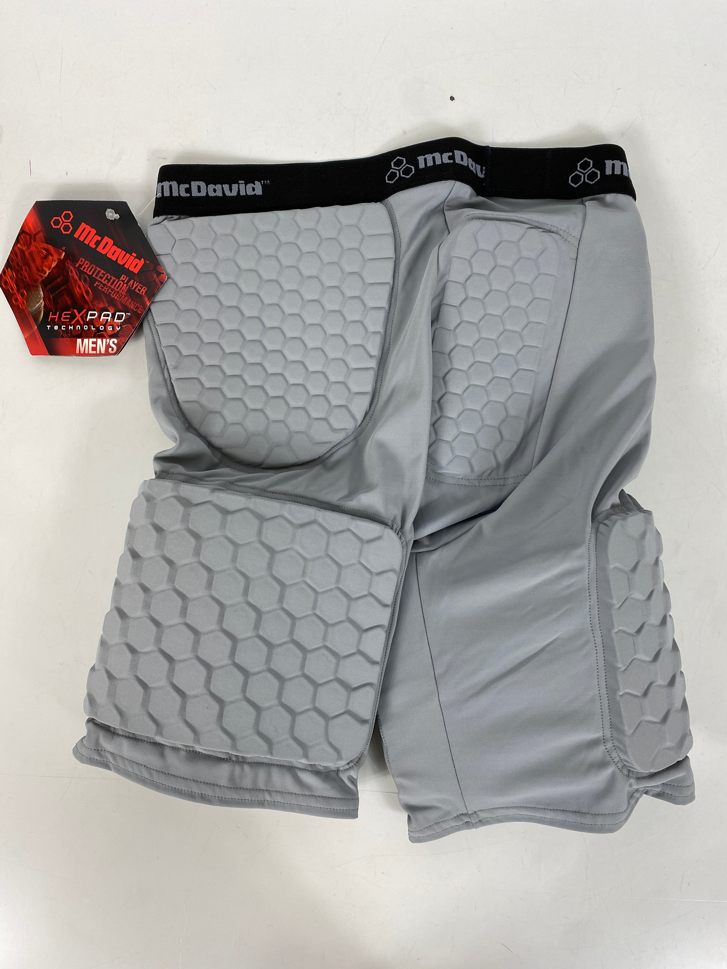 McDavid Grey 7588T Dual Density Hex Pad Extended Thudd Short Size L