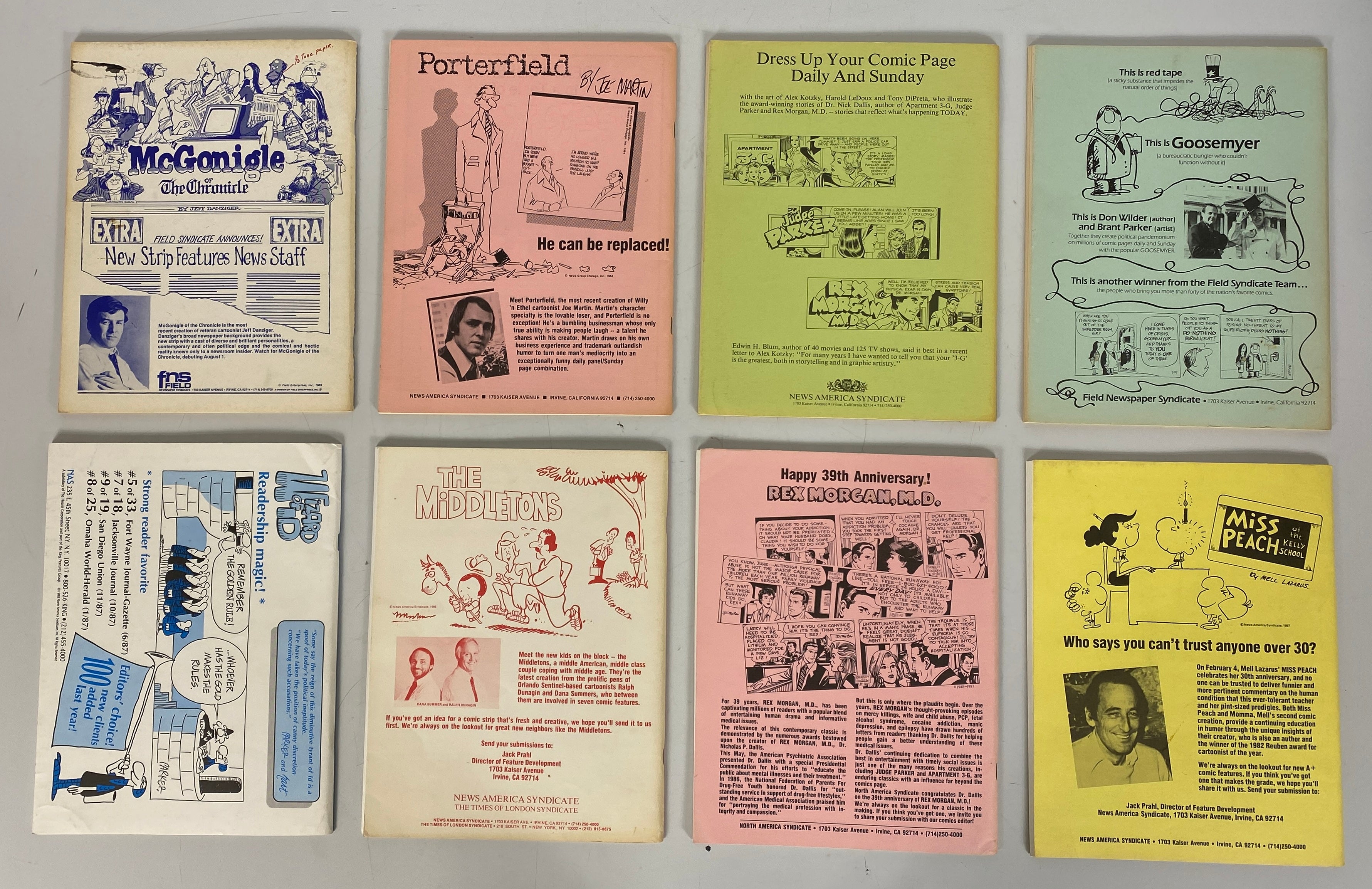 Lot of 53 Cartoonist Profiles Magazine (1969-1993)