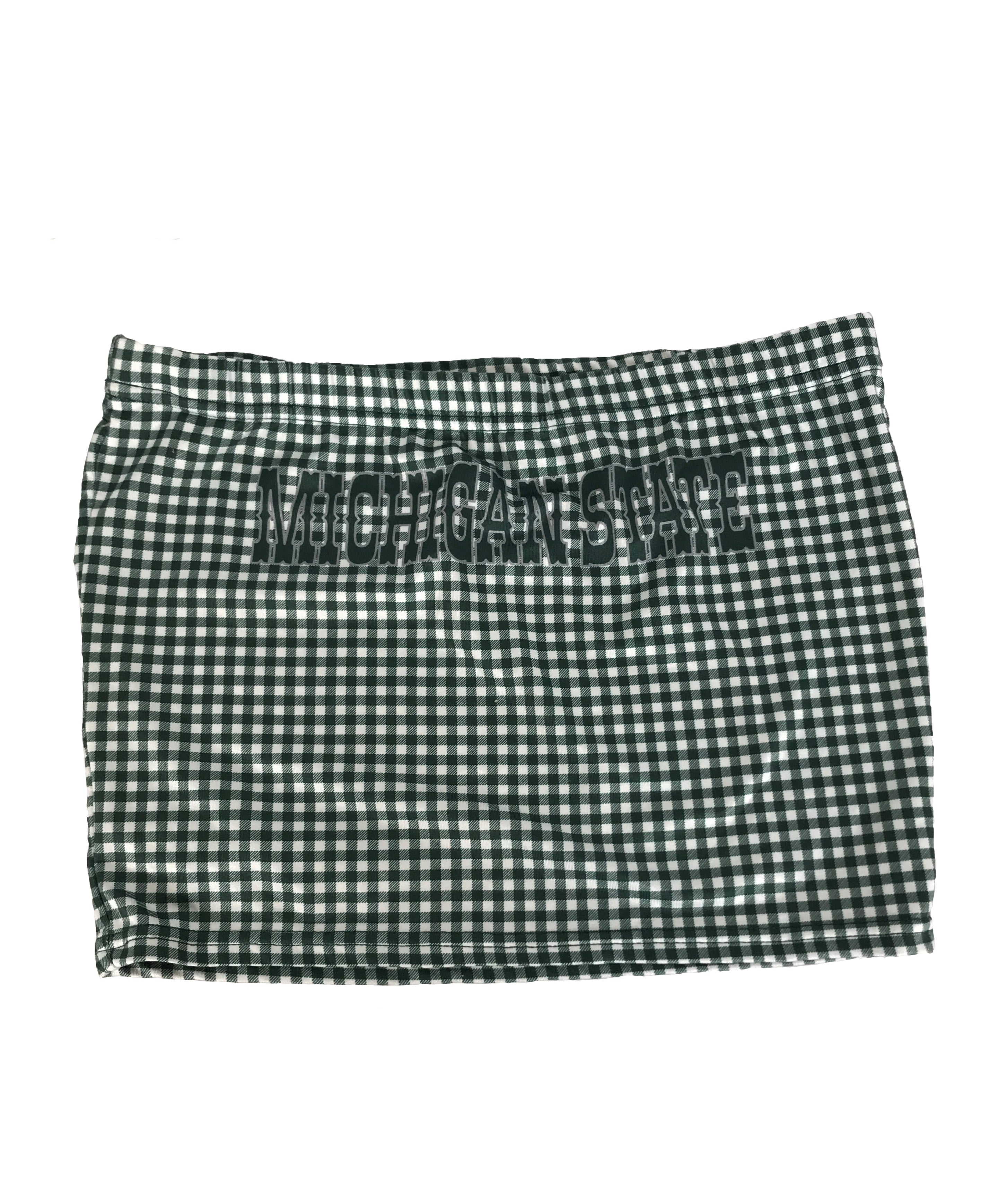 Michigan State Gingham Patterned Tube Top Women's Size M
