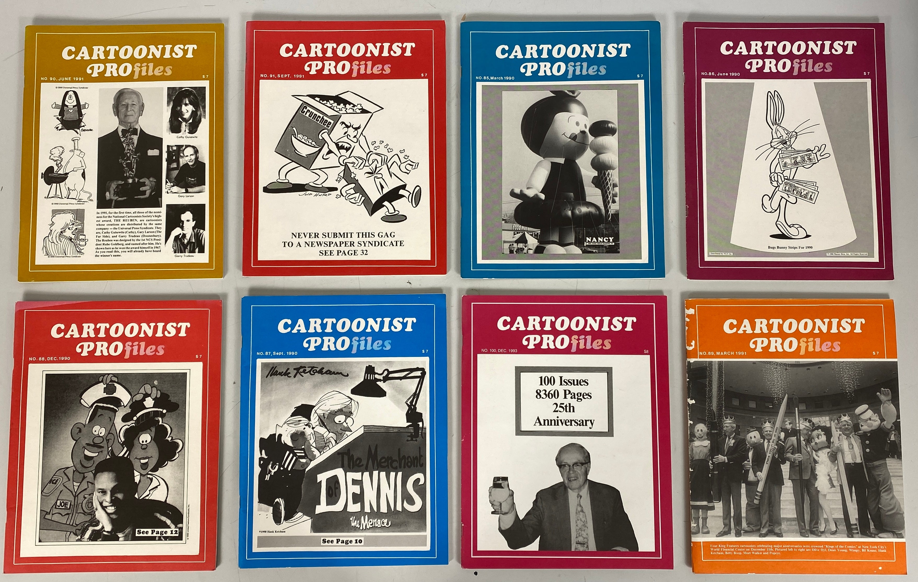 Lot of 53 Cartoonist Profiles Magazine (1969-1993)