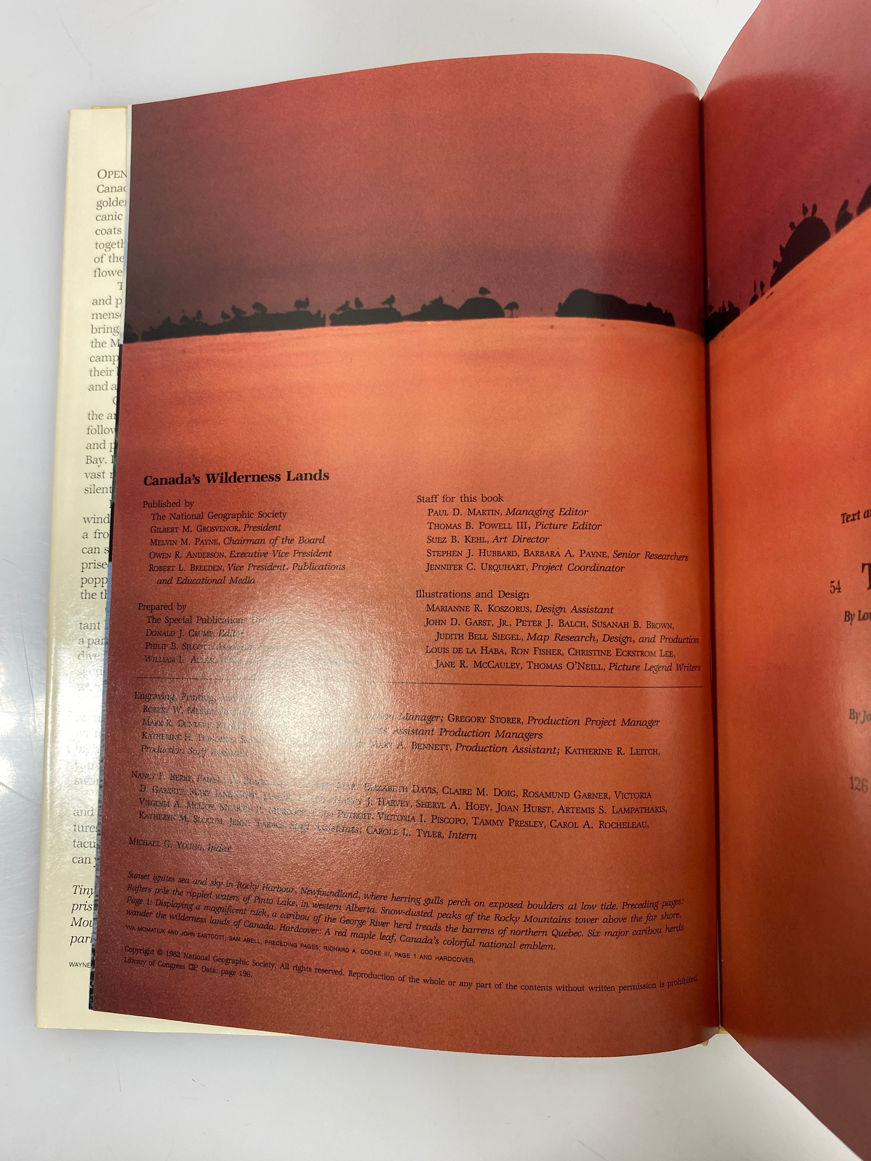 Canada's Wilderness Lands National Geographic Society 1982 HCDJ
