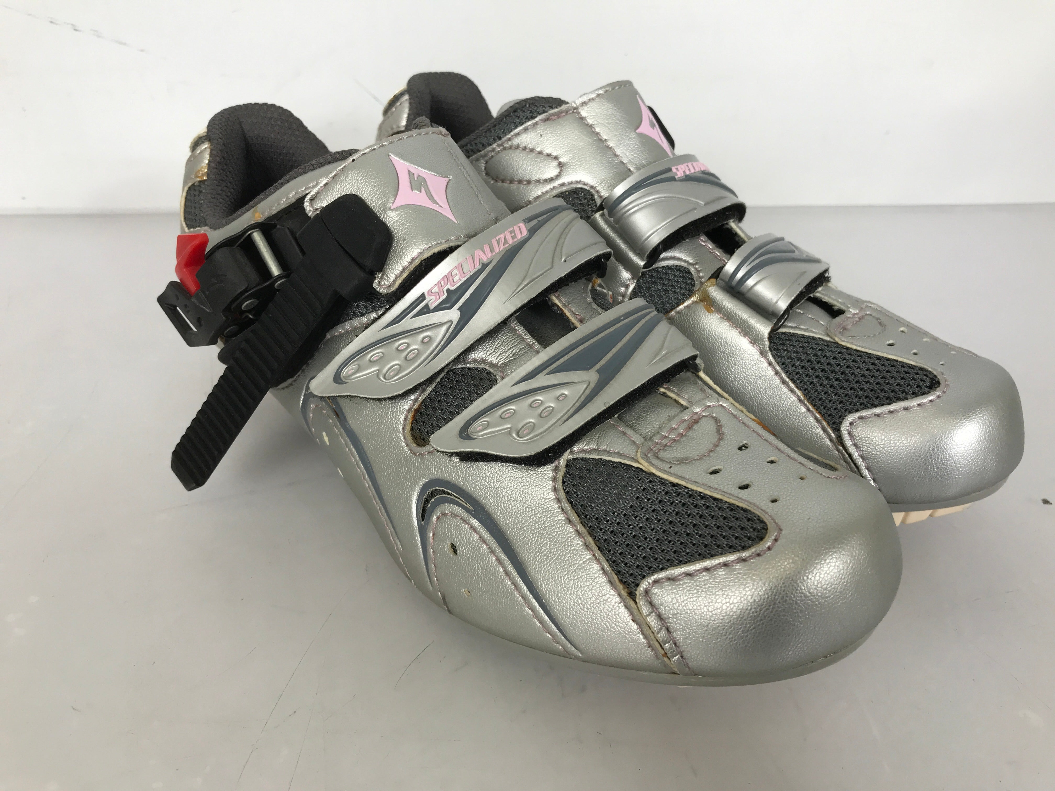 Specialized Body Geometry Silver/Gray/Pink Torch Rd Women's Size 7 / 37 NIB