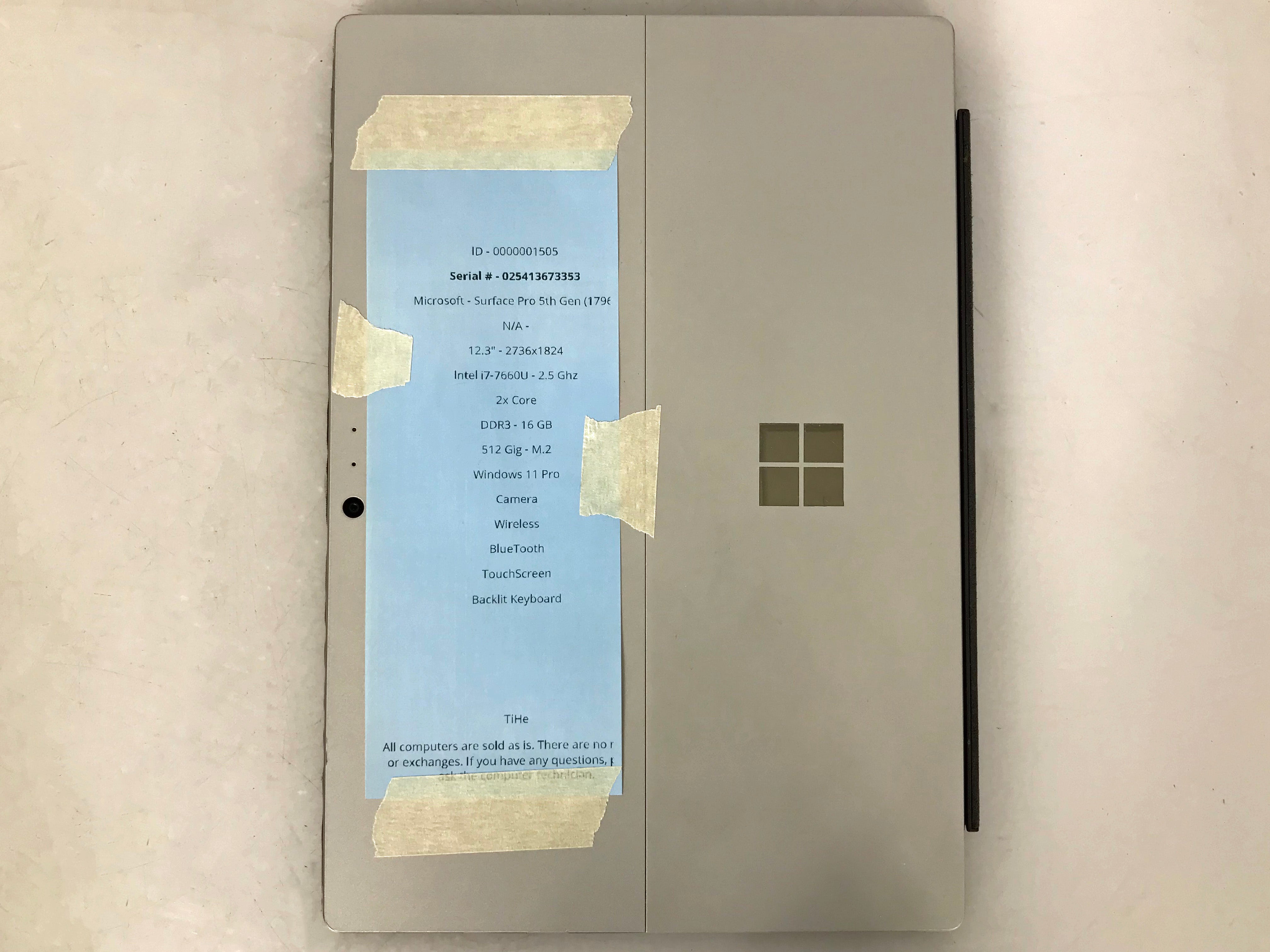 Microsoft Surface Pro 5 i7 Windows 11 Pro