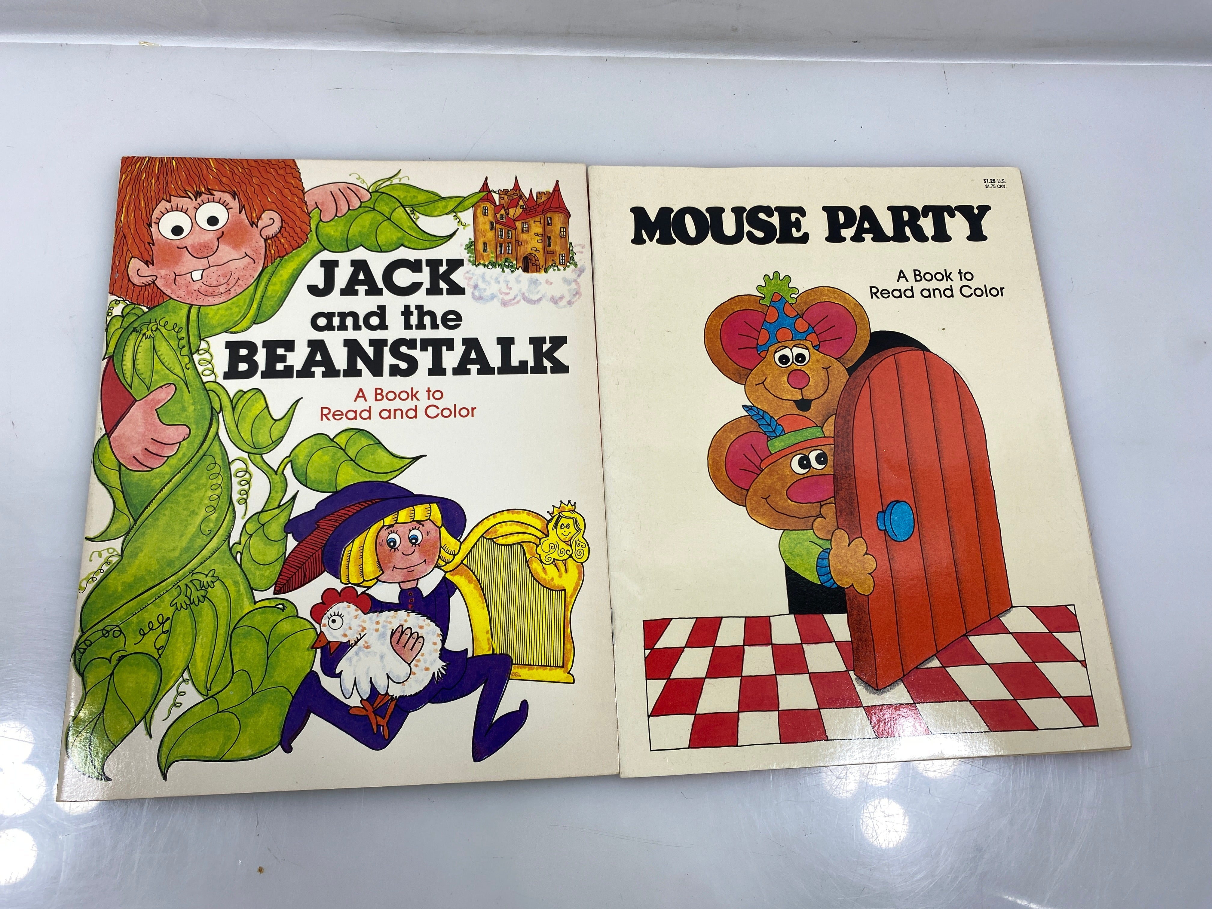 Jack and the Beanstalk & Mouse Party Vintage, A Book to Read and Color Vintage Coloring Books