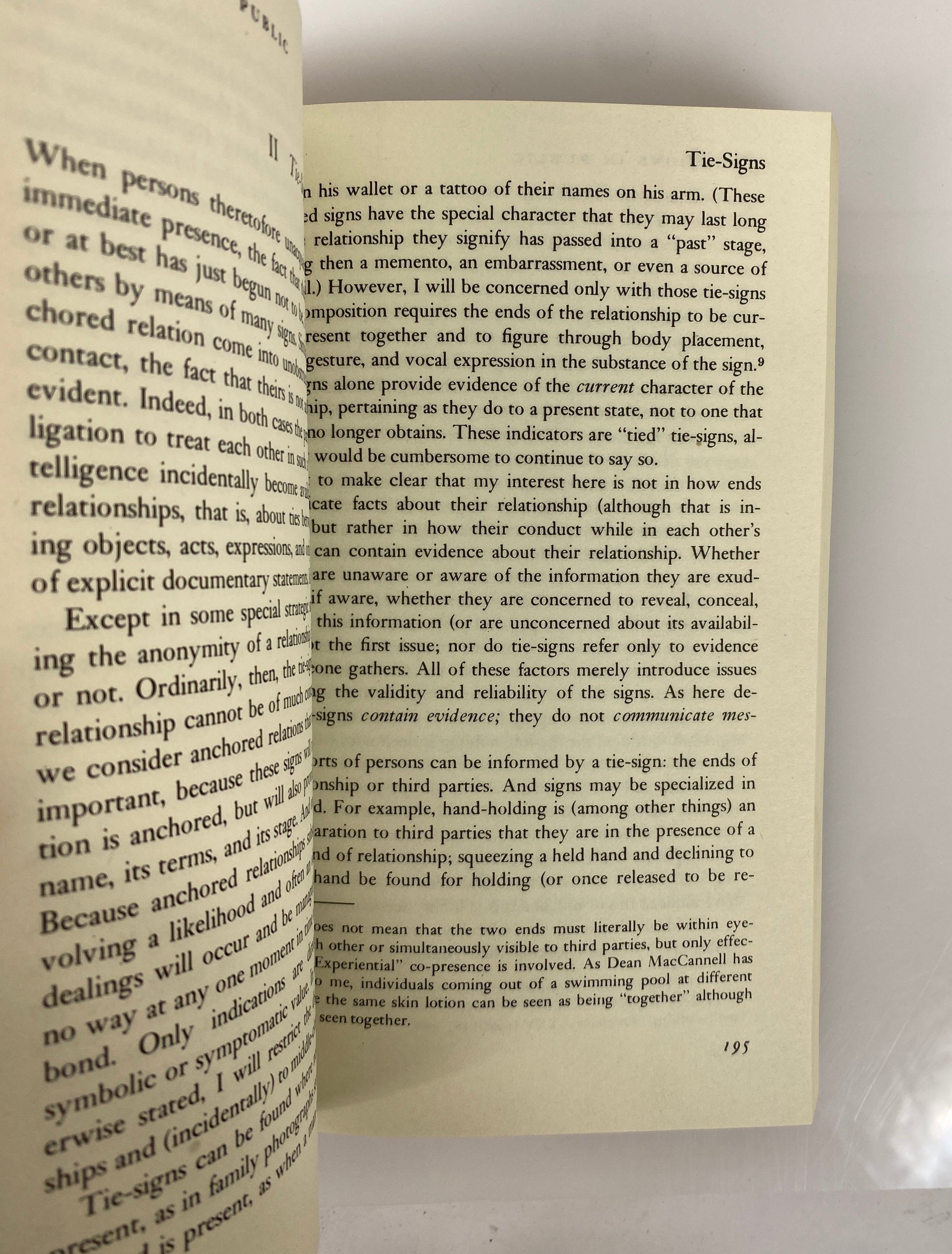 Lot of 2 Erving Goffman: Relations in Public/Frame Analysis 1972-74 SC