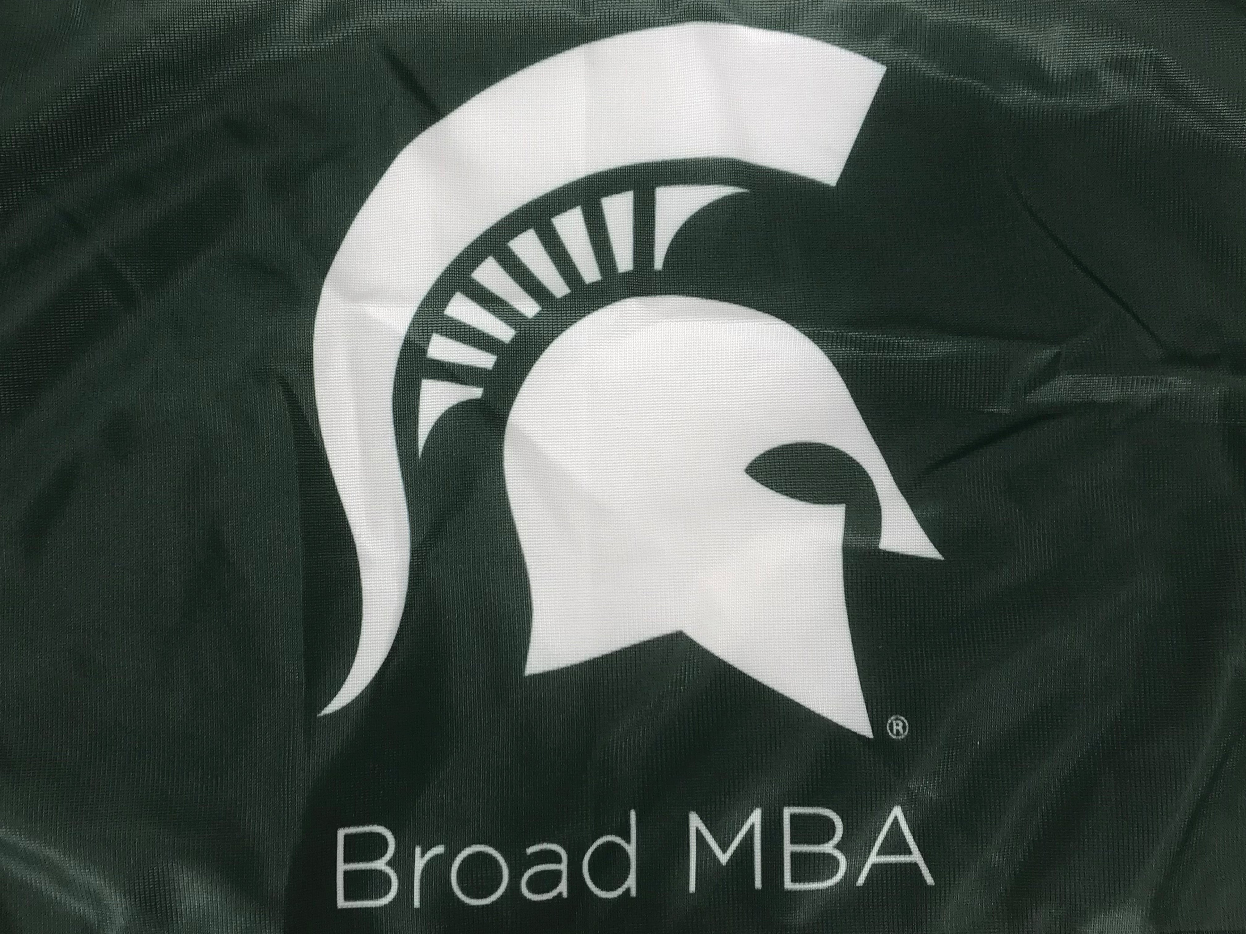 MSU Broad MBA Green & White Flag 17x11''