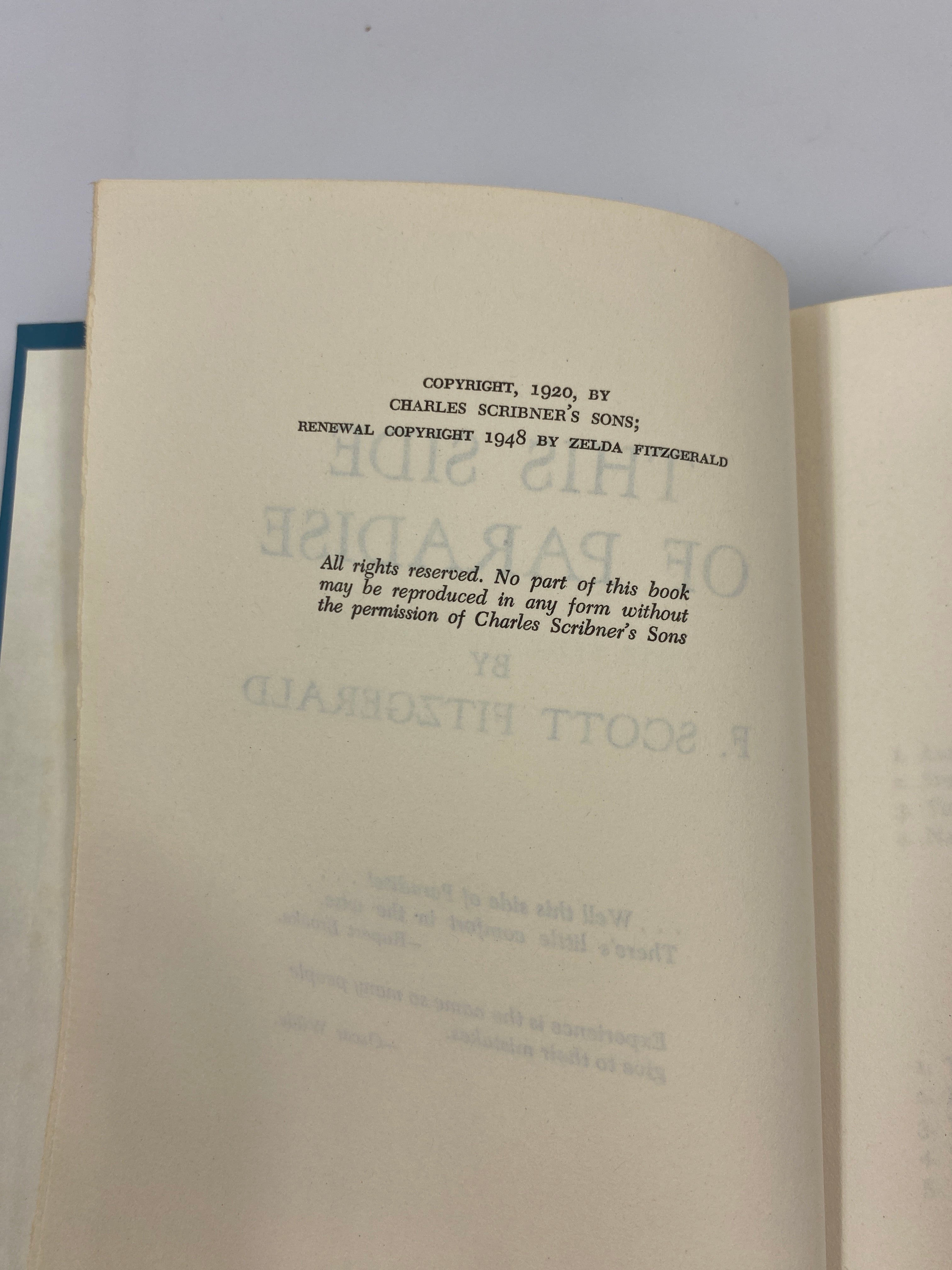 Lot of 4 F. Scott Fitzgerald Charles Scribner's Sons 1948-62 HC