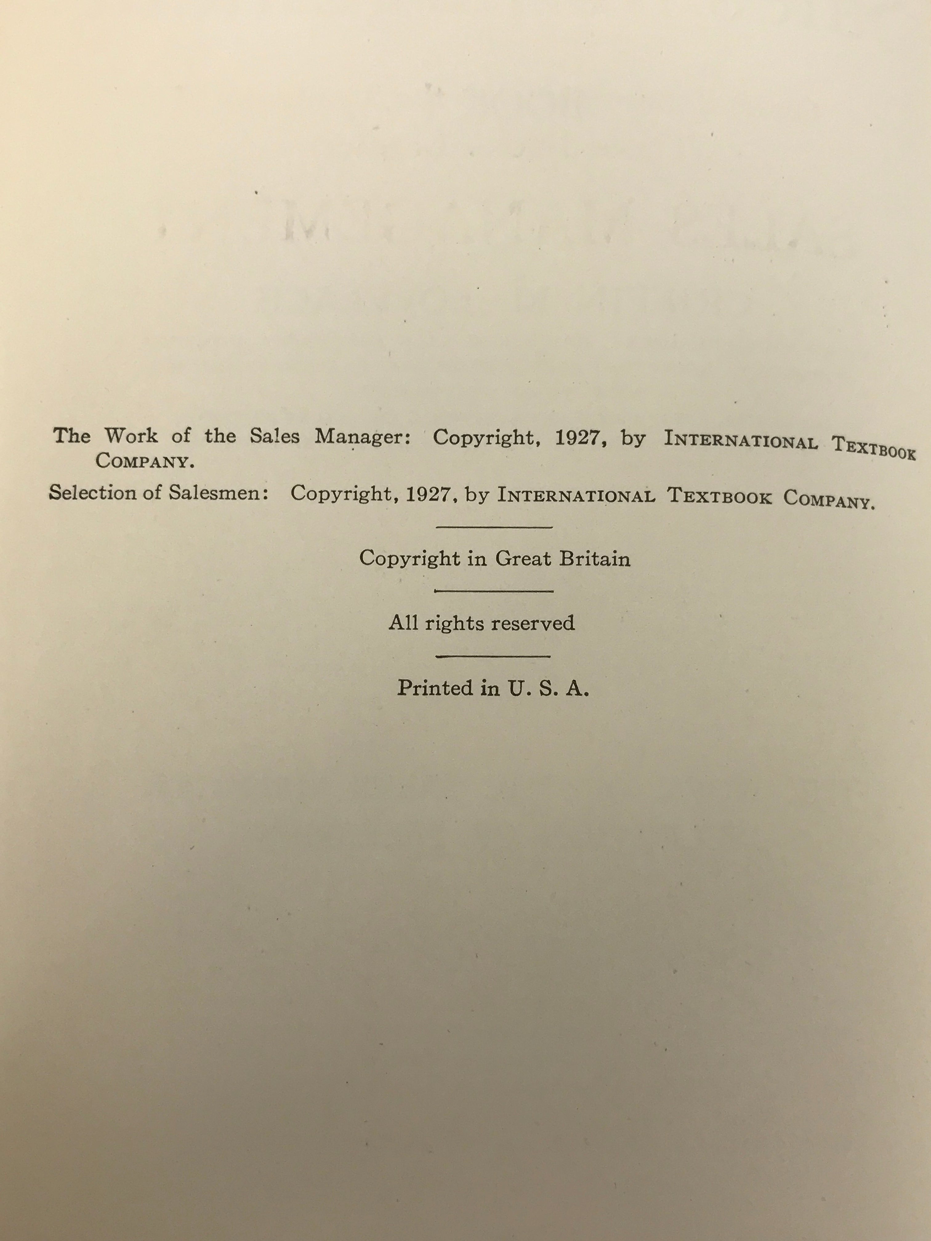 Lot of 4 Antique Sales Management and Business Economics Books 1926-1927 HC