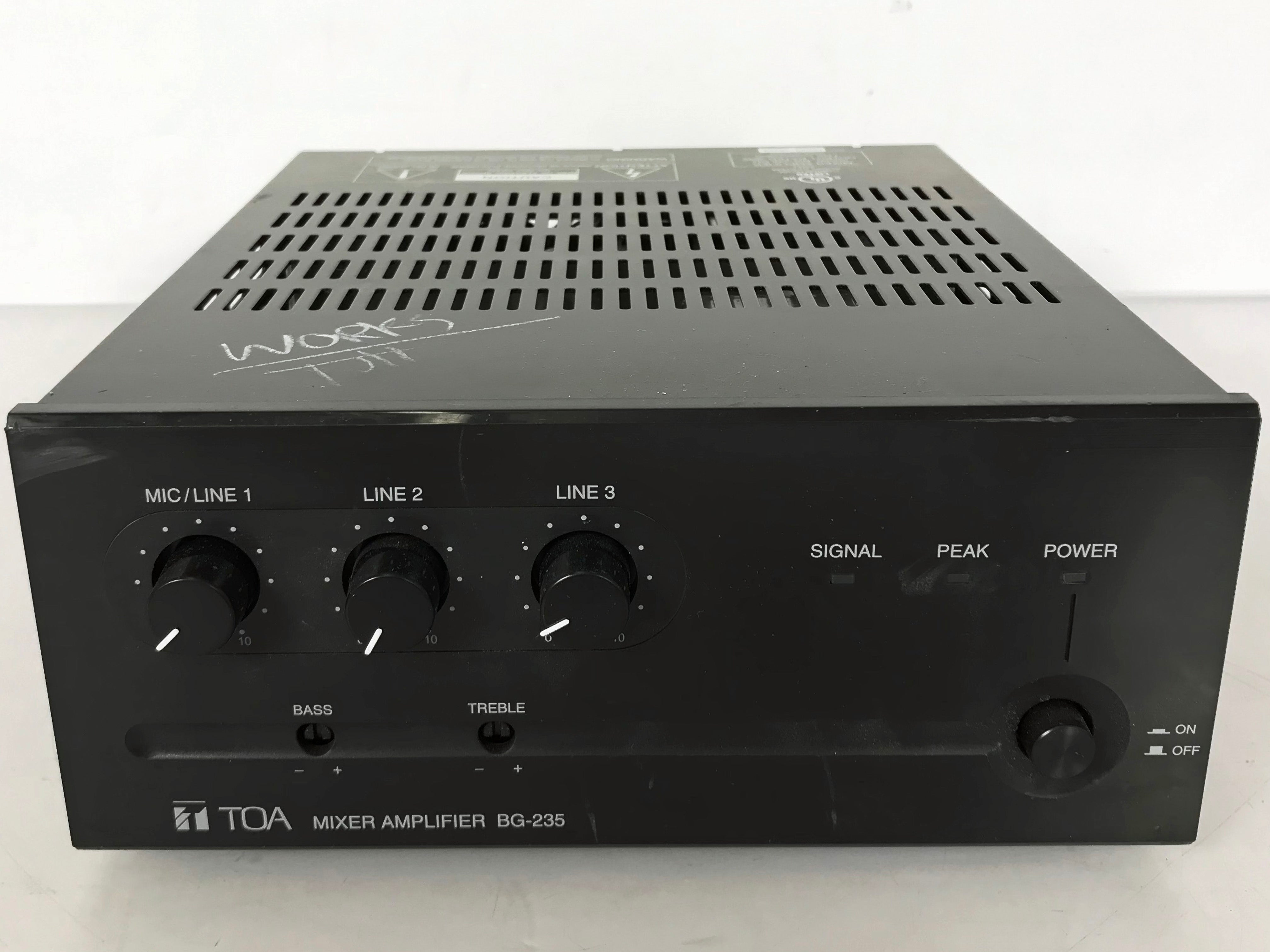 TOA BG-235 CU 3-Channel Mixer and Power Amplifier