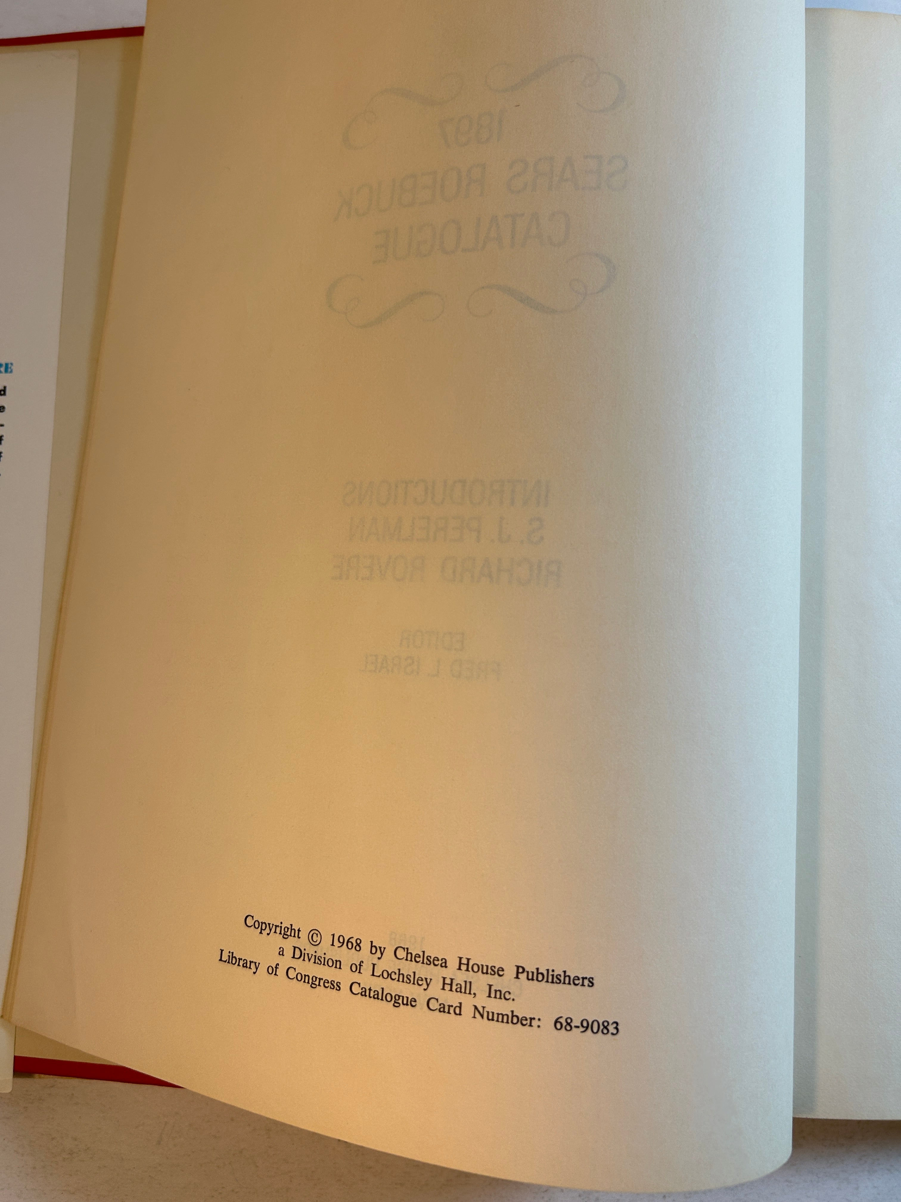 1897 Sears Roebuck Catalogue Editor Fred L Israel 1968 Chelsea House Pub HC