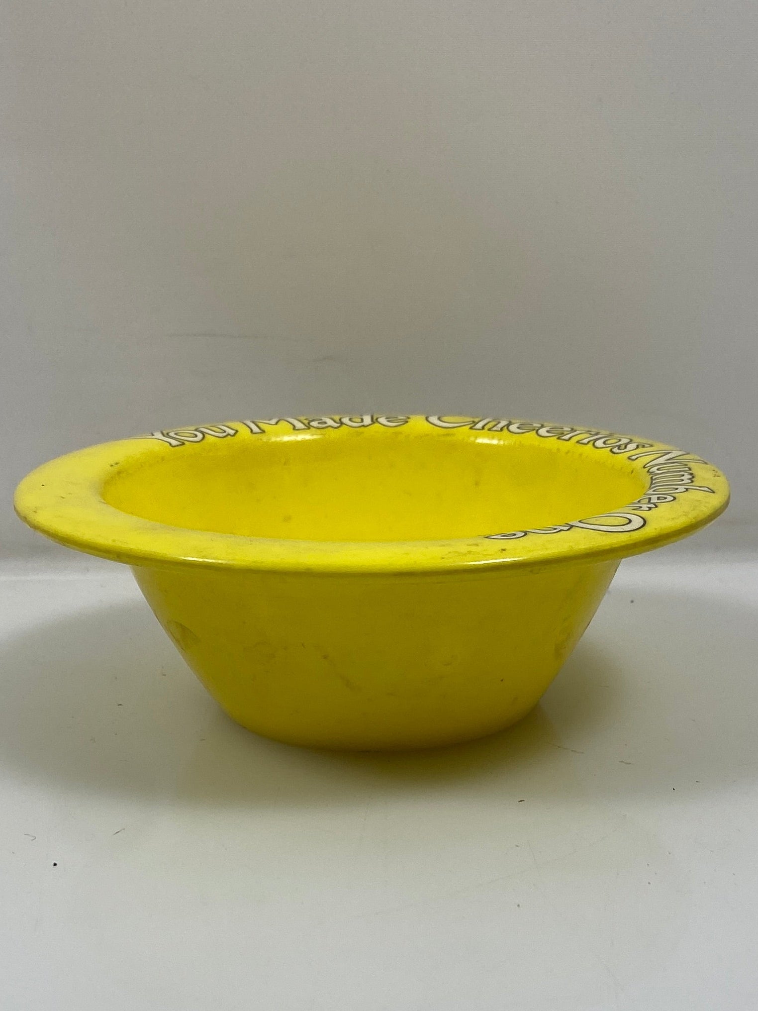 'You Made Cheerios Number One You Did It' Cheerios Cereal Bowl