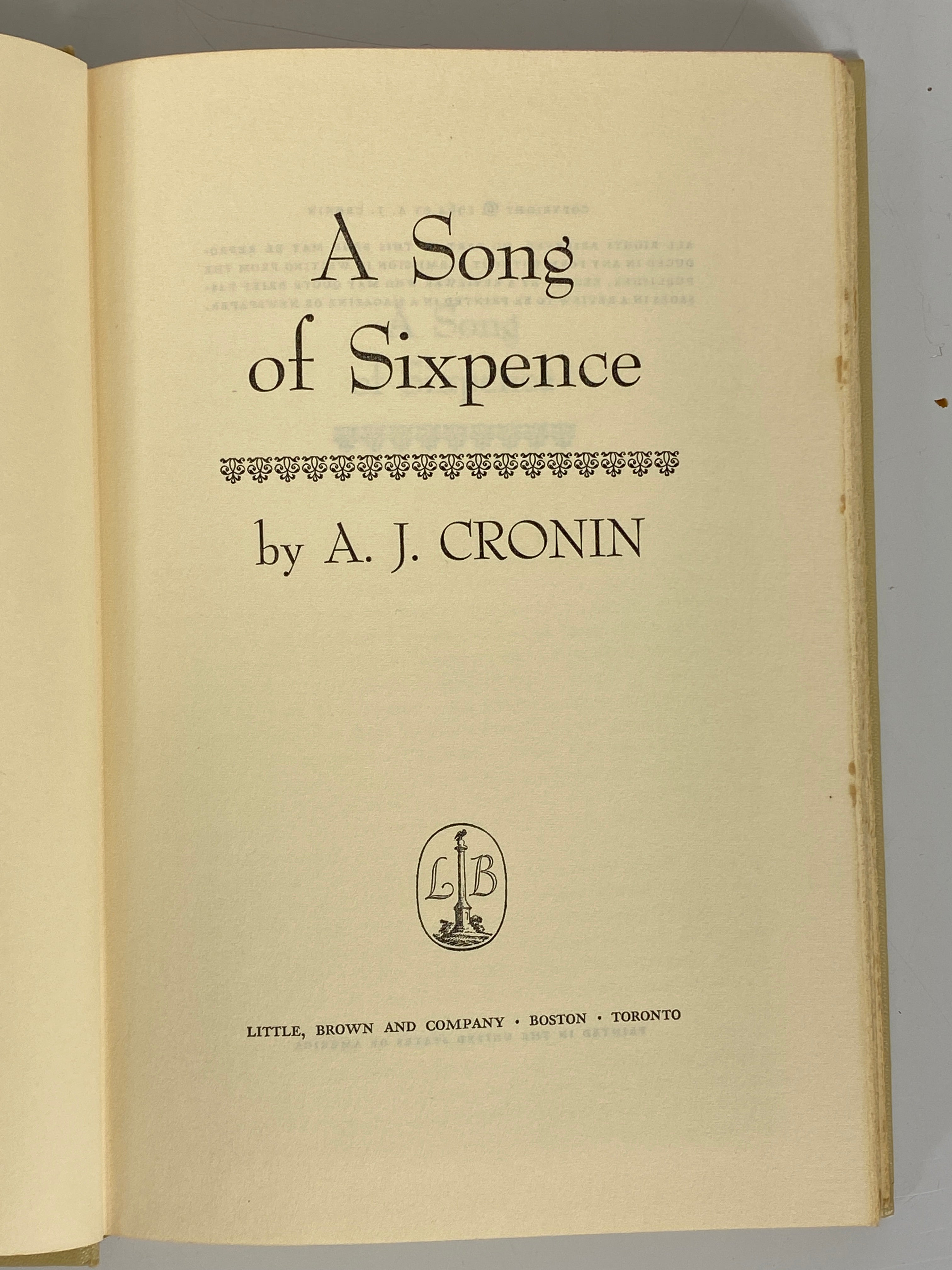 Lot of 5 Vtg Fiction incl Closer to the Sun/Light of Day/Song of Sixpence BCE DJ