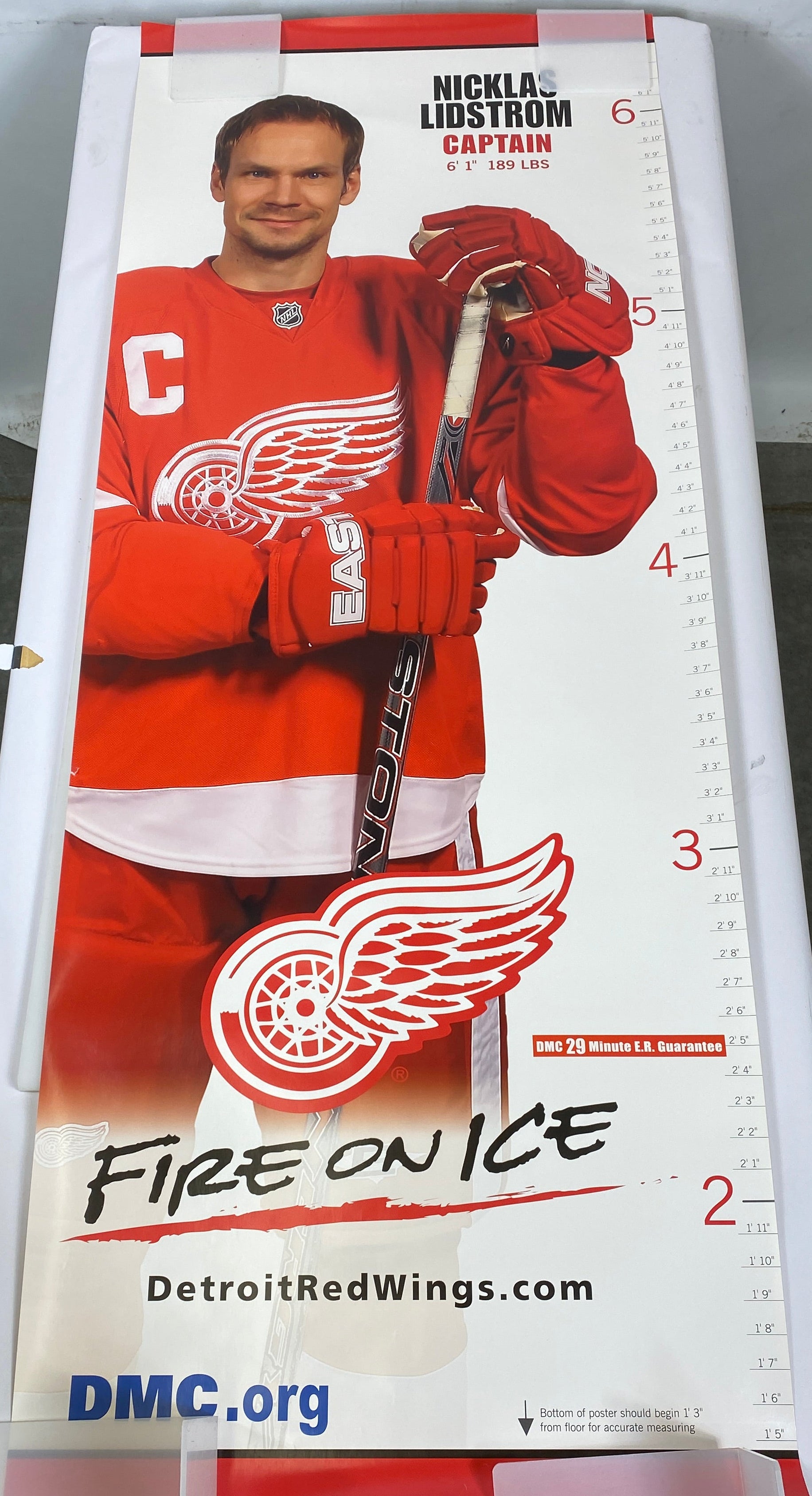 Life Size Niklas Lidstrom Poster Detroit Red Wings