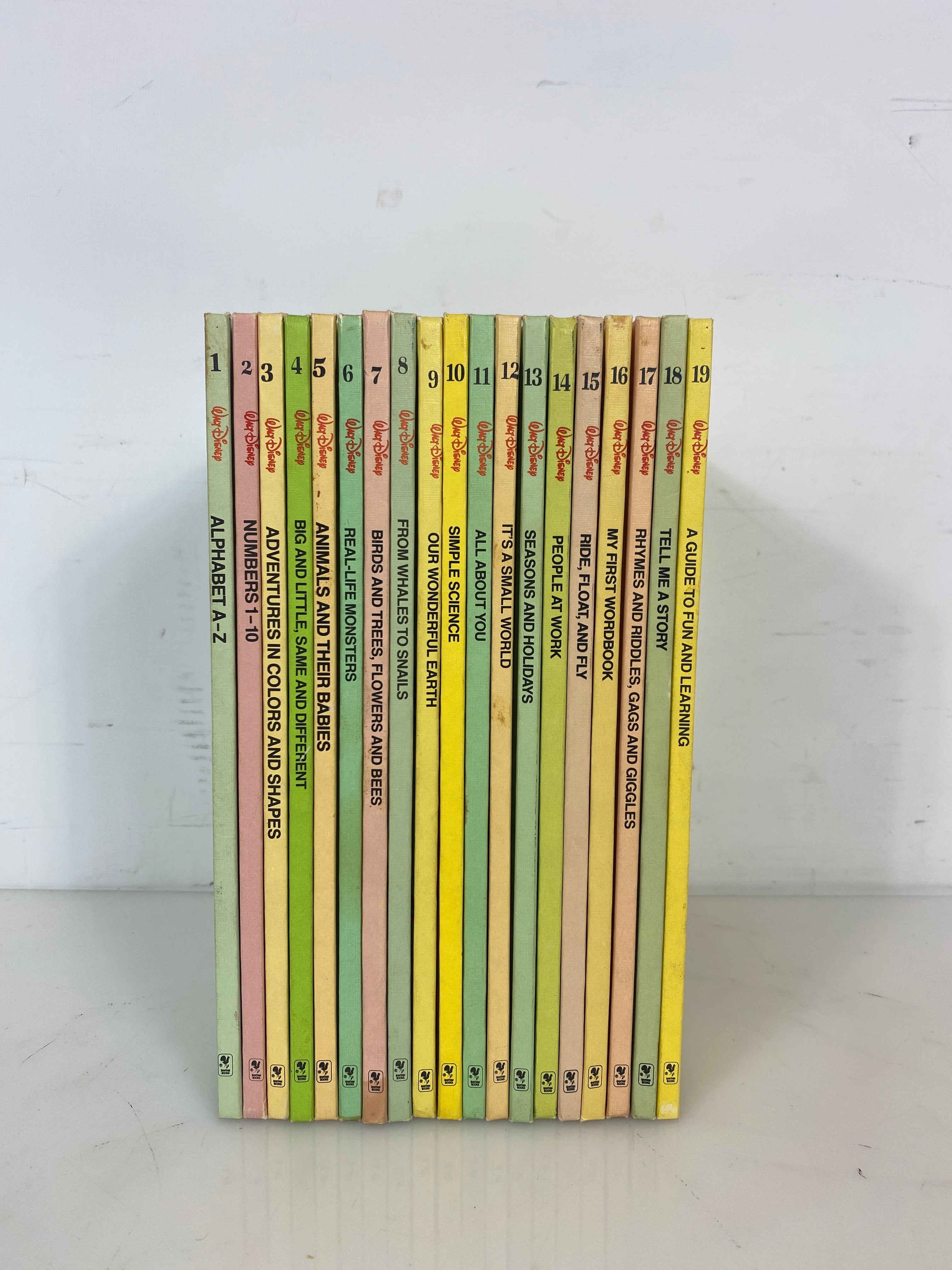 Lot of 19 Walt Disney Fun-To-Learn Library 1-19 1983 HC