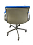 Steelcase Blue Upholstered Fixed Arm Adjustable Chair