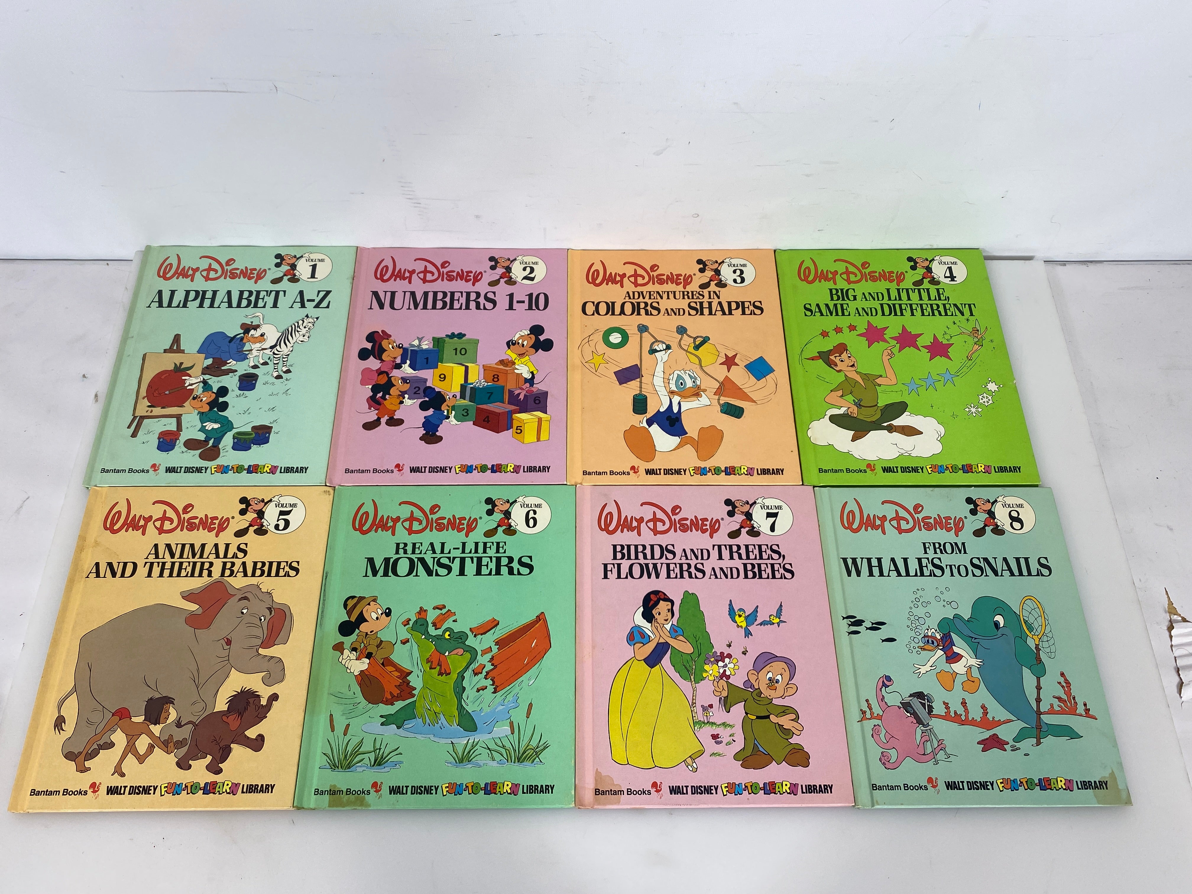 Lot of 19 Walt Disney Fun-To-Learn Library 1-19 1983 HC