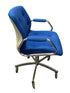 Steelcase Blue Upholstered Fixed Arm Adjustable Chair