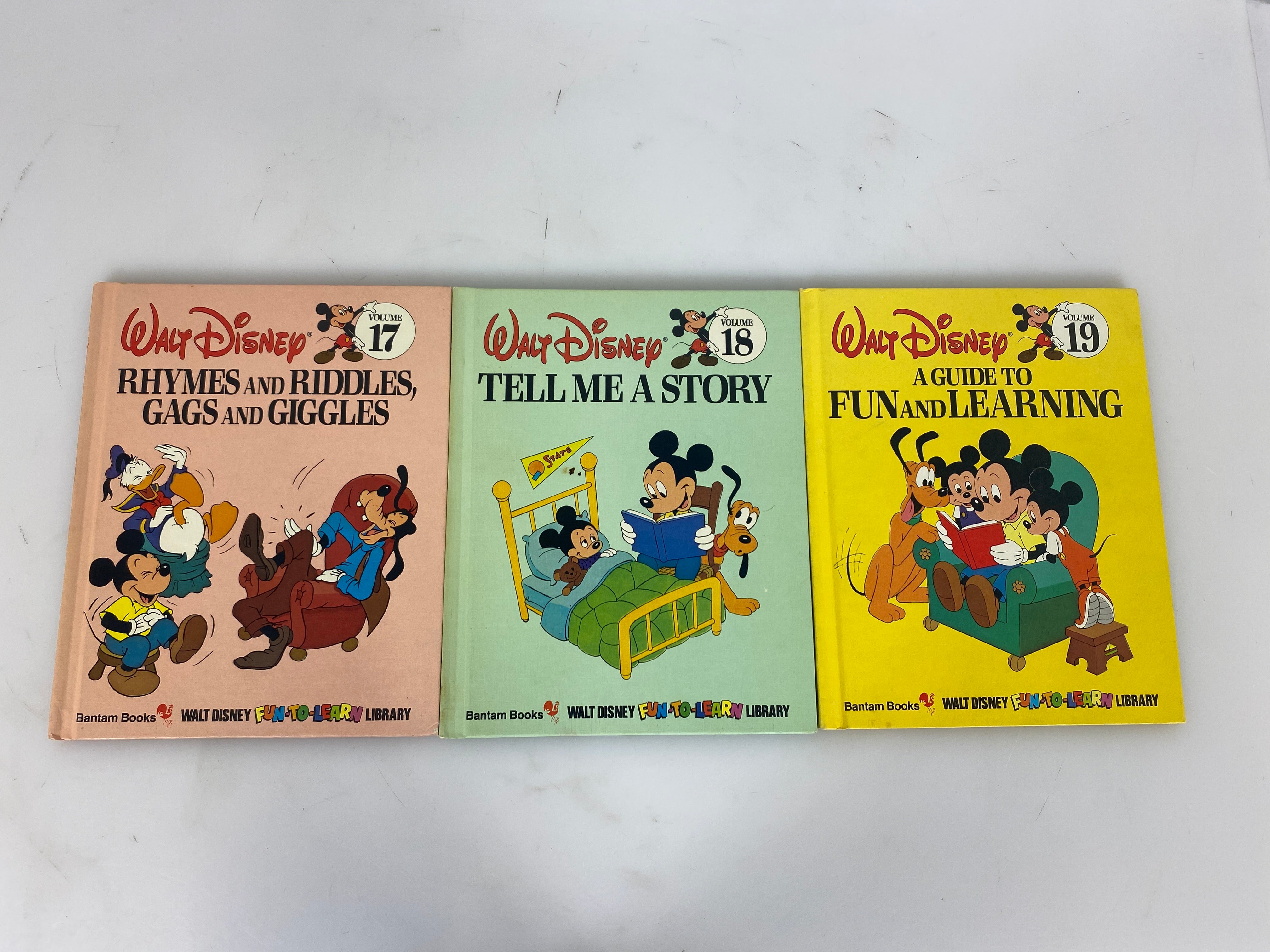 Lot of 19 Walt Disney Fun-To-Learn Library 1-19 1983 HC