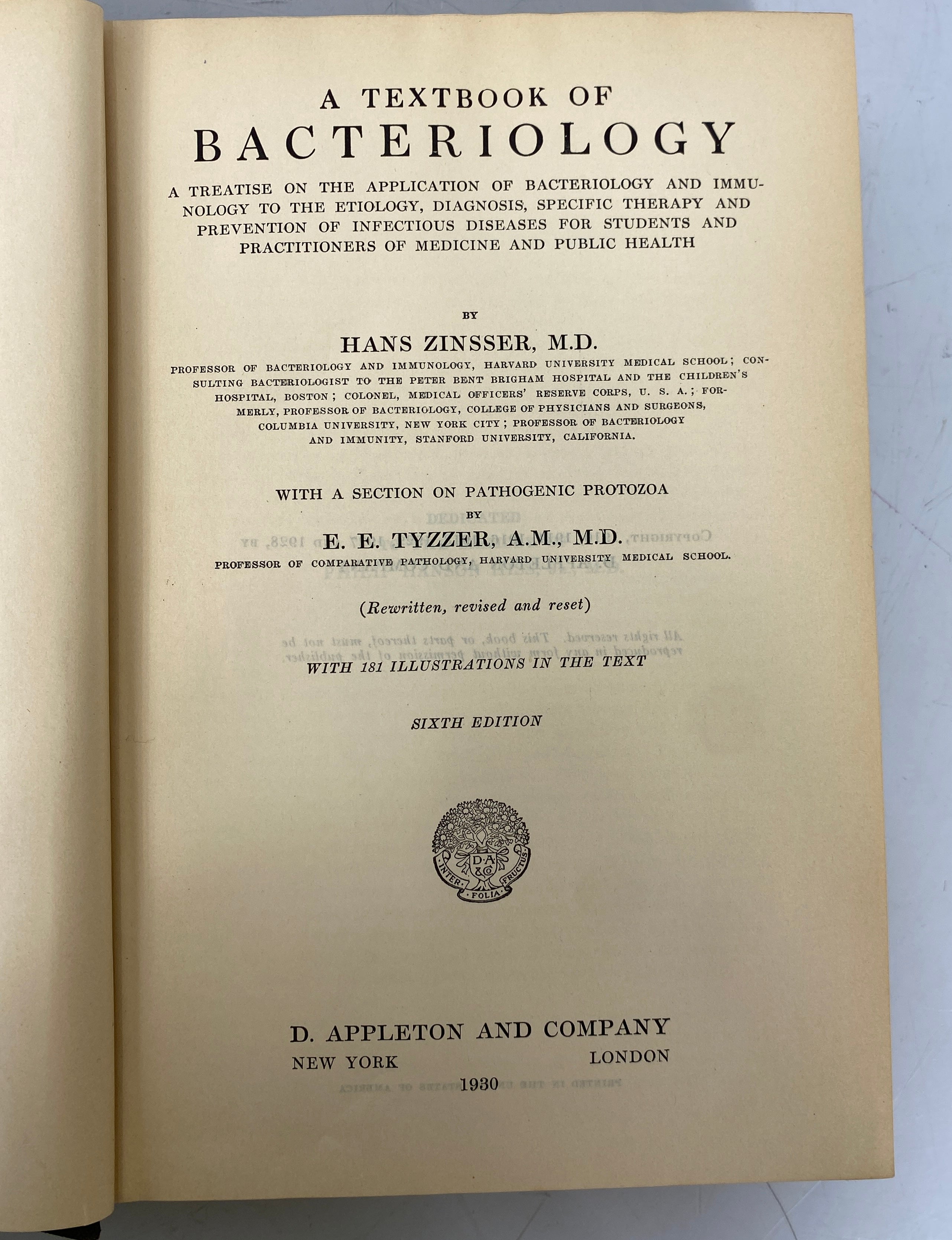 2 Vtg Medical Texts: A Textbook of Bacteriology/Medical Parasitology Ex-Library