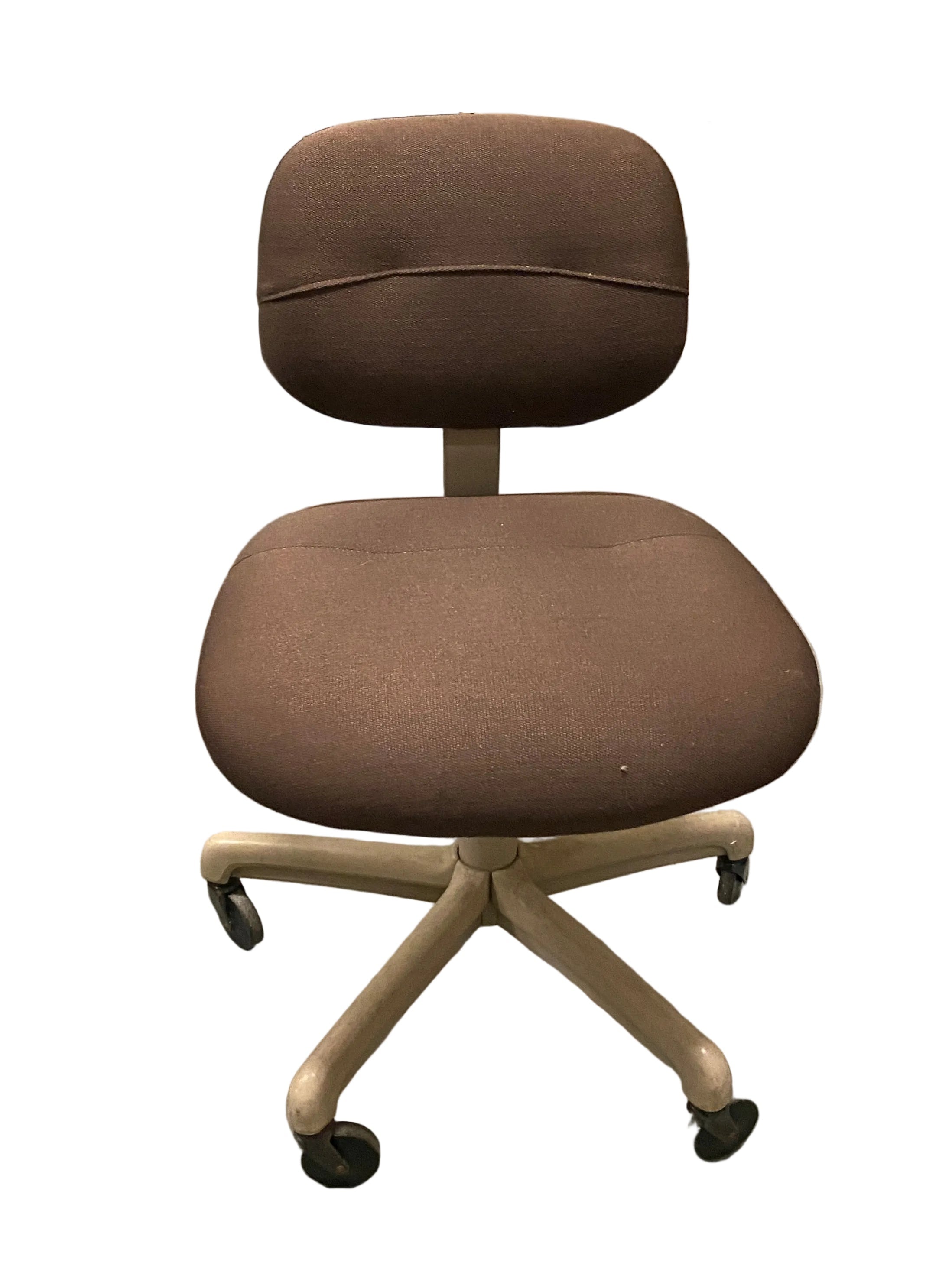 Brown Upholstered Armless Adjustable Chair