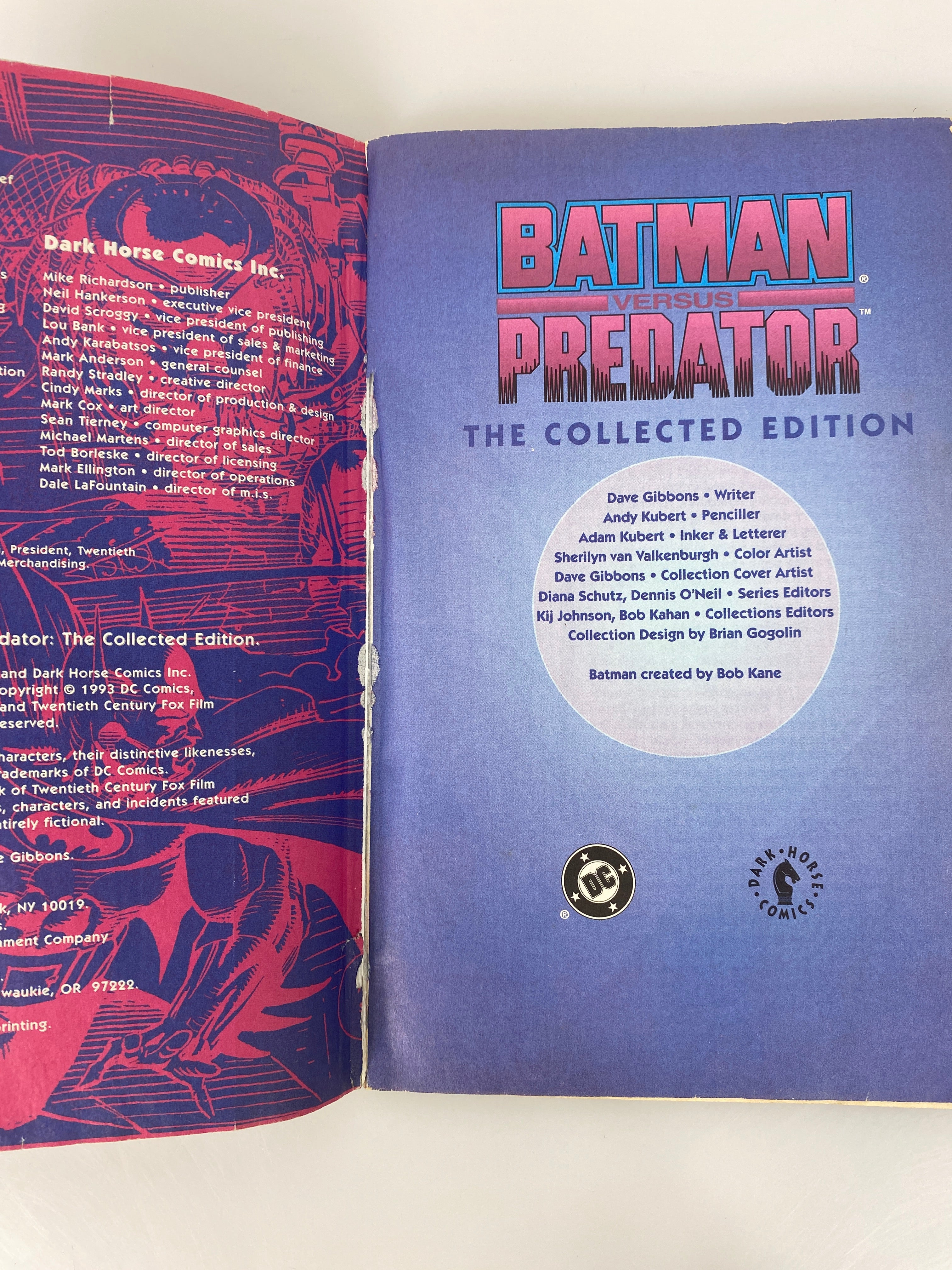 Batman Vs Predator Collected Edition DC Graphic Novel 1993