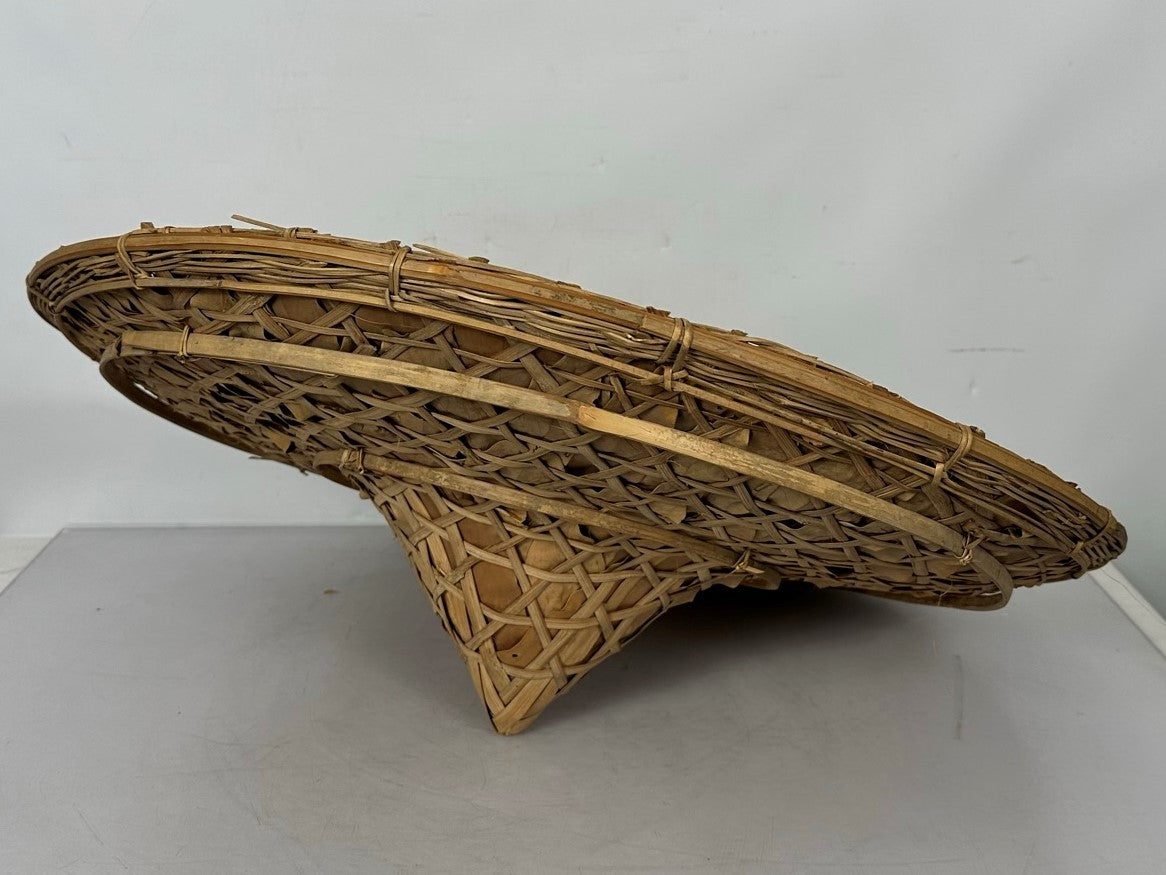 Vintage 24" Woven Bamboo Hat