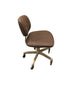 Brown Upholstered Armless Adjustable Chair