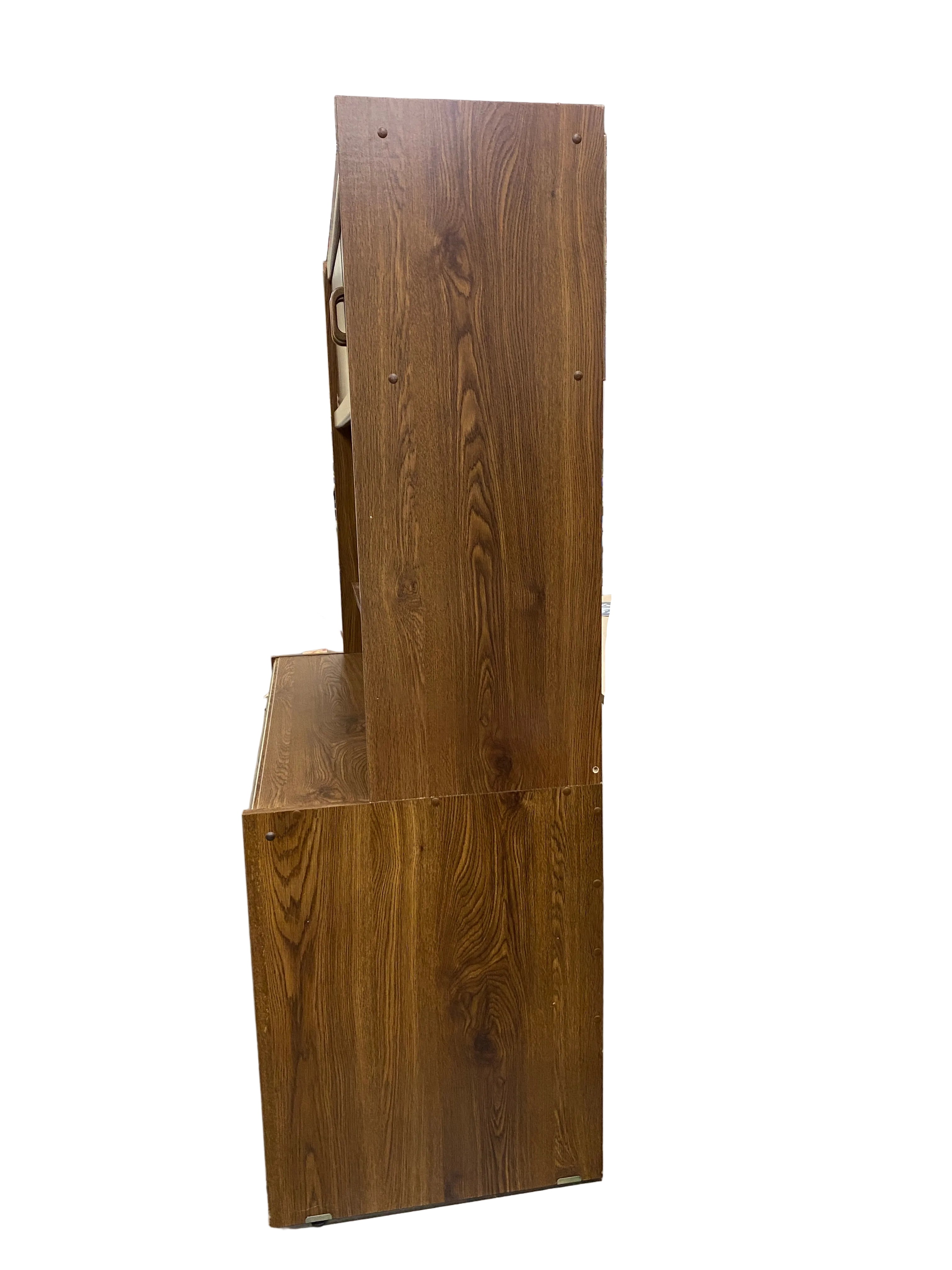 Wooden Desk With Shelves & Cabinet