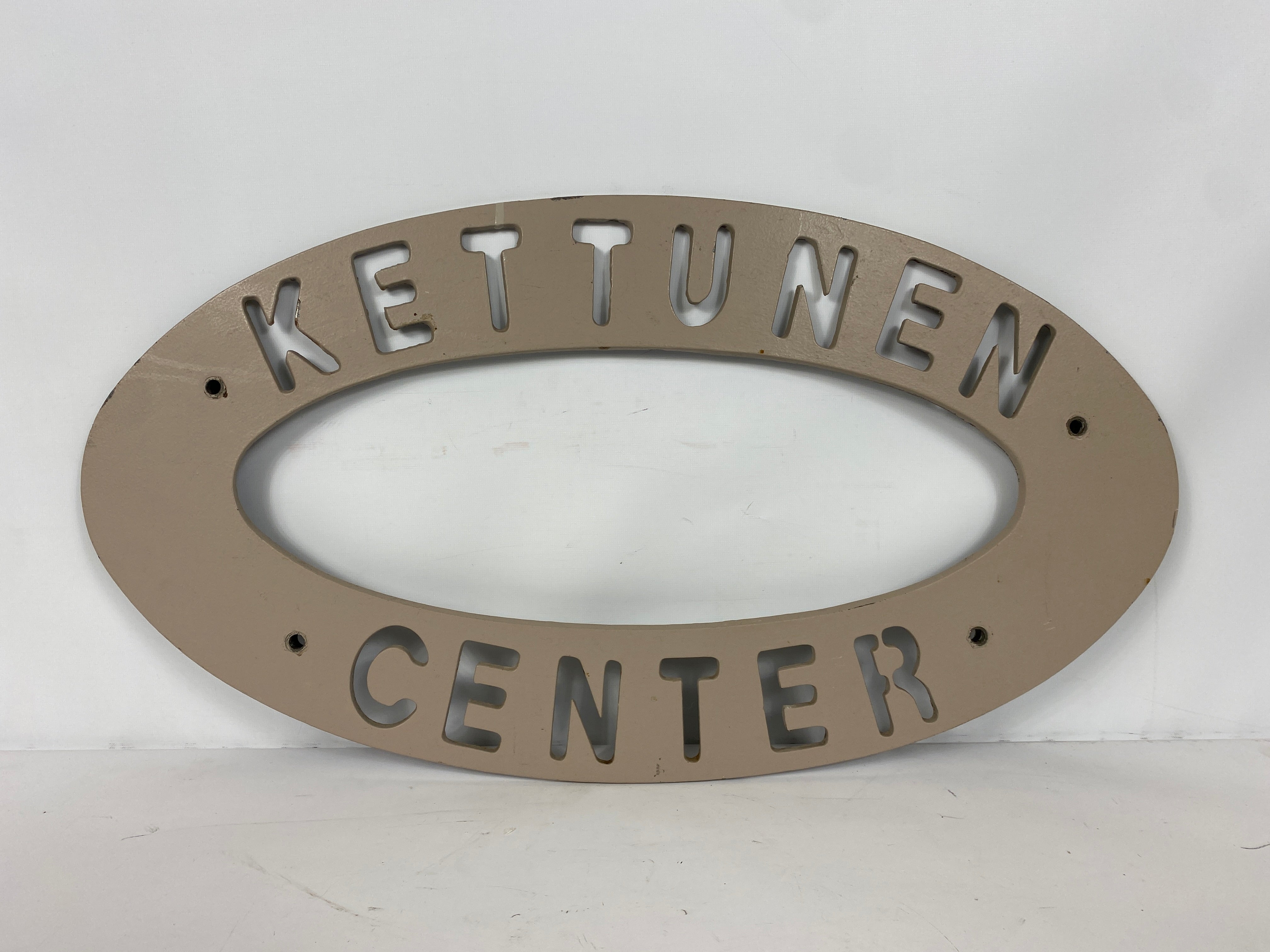 Metal Kettunen Center Sign 28x15