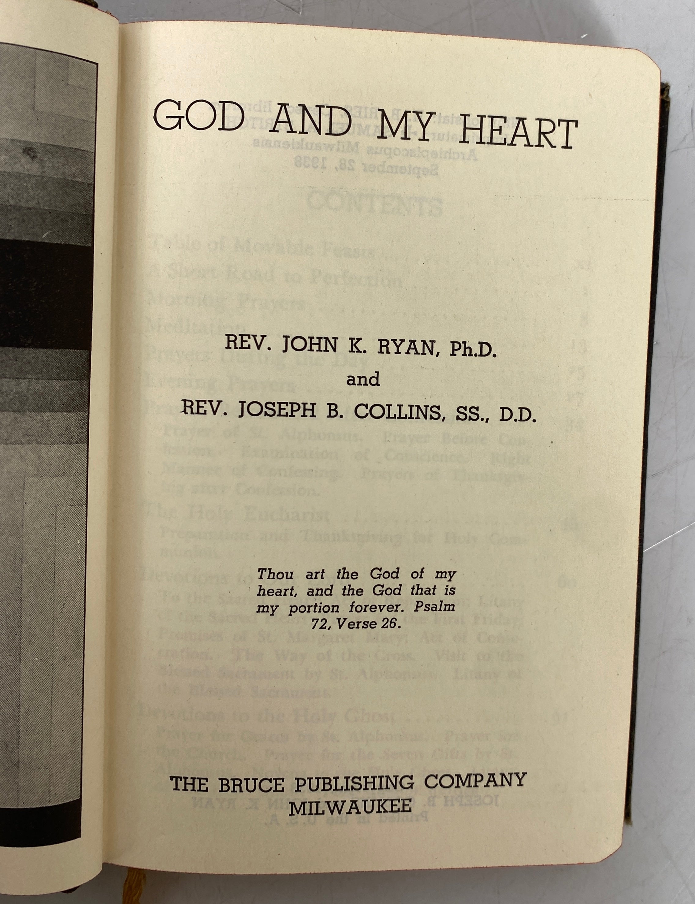 God and My Heart by John Ryan/Joseph Collins 1938 Vintage HC