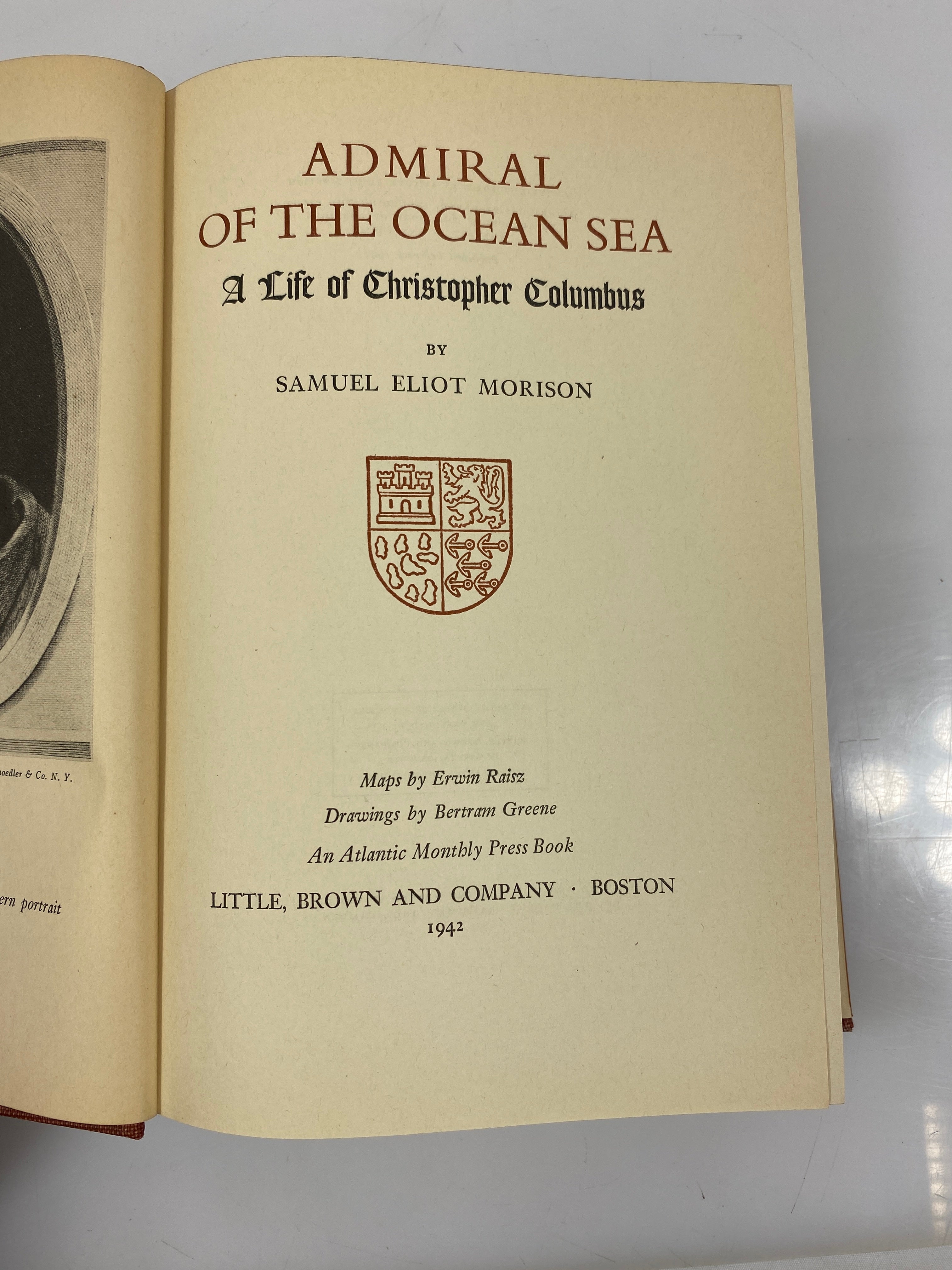 Admiral of the Ocean Sea by Samuel Eliot Morison 1942 HCDJ