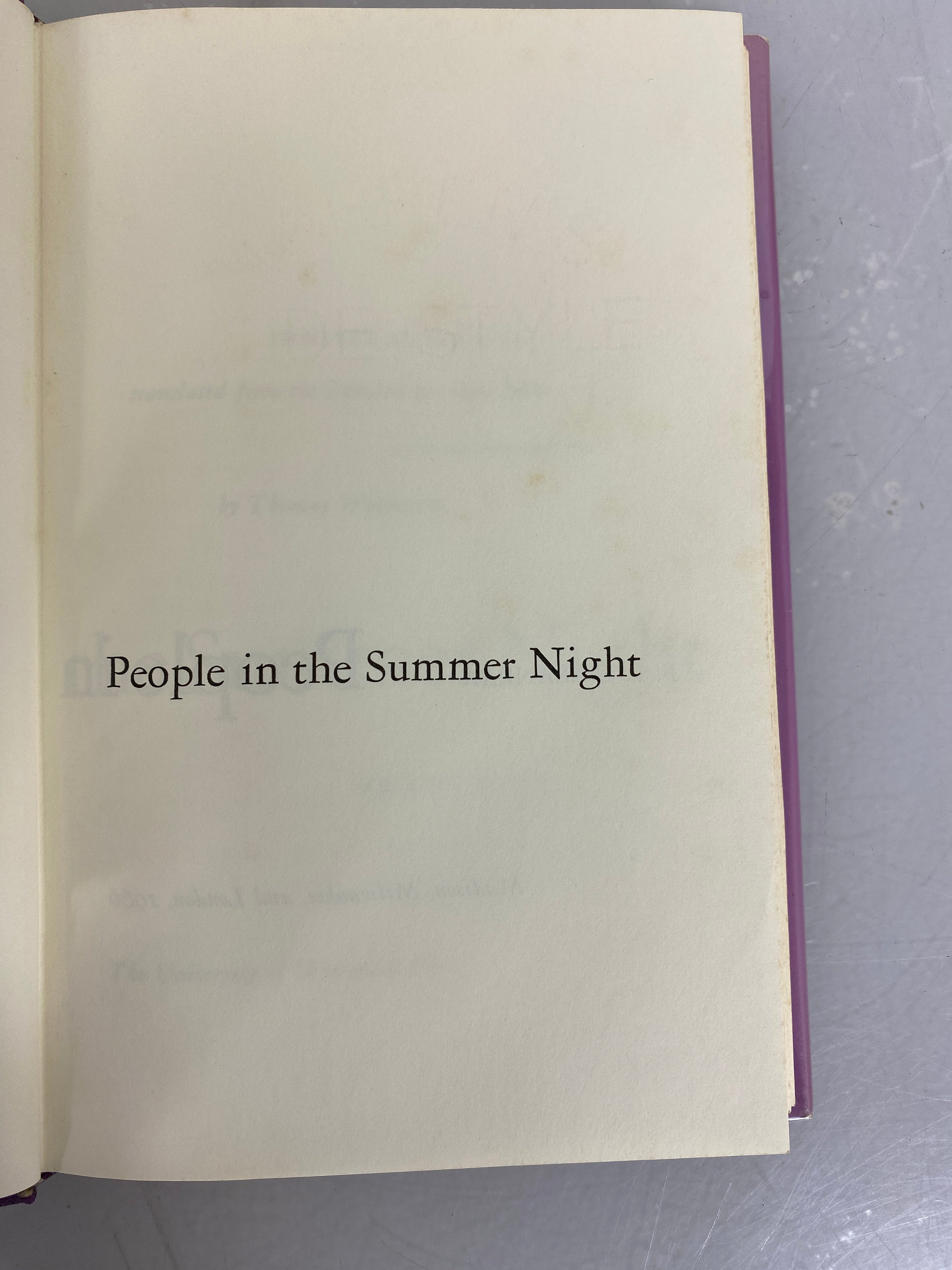 People in the Summer Night by Sillanpaa Translated From Finnish 1966 HC DJ