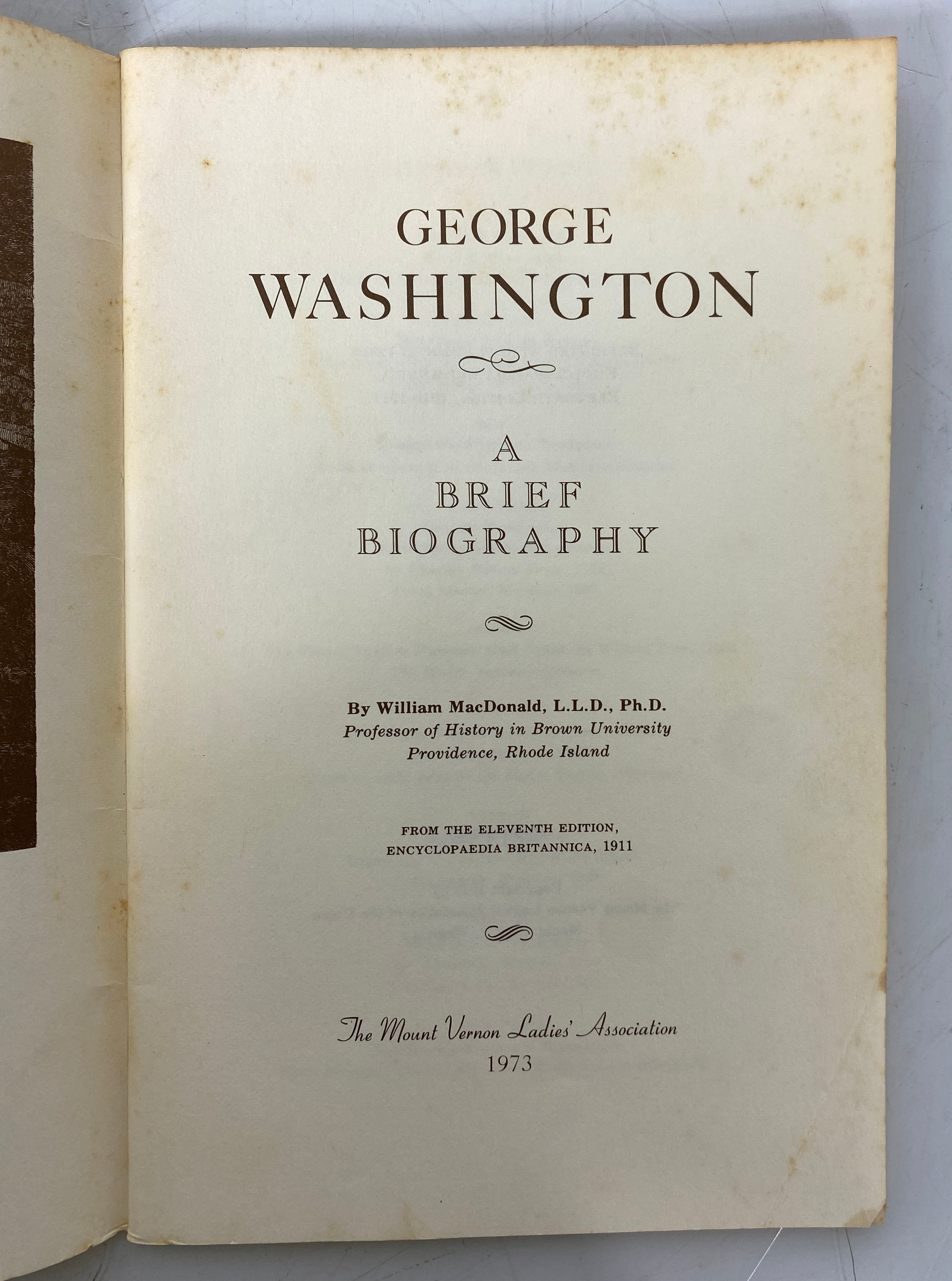 2 Vols: George Washington/Mount Vernon Vintage Booklets 1973-74 SC