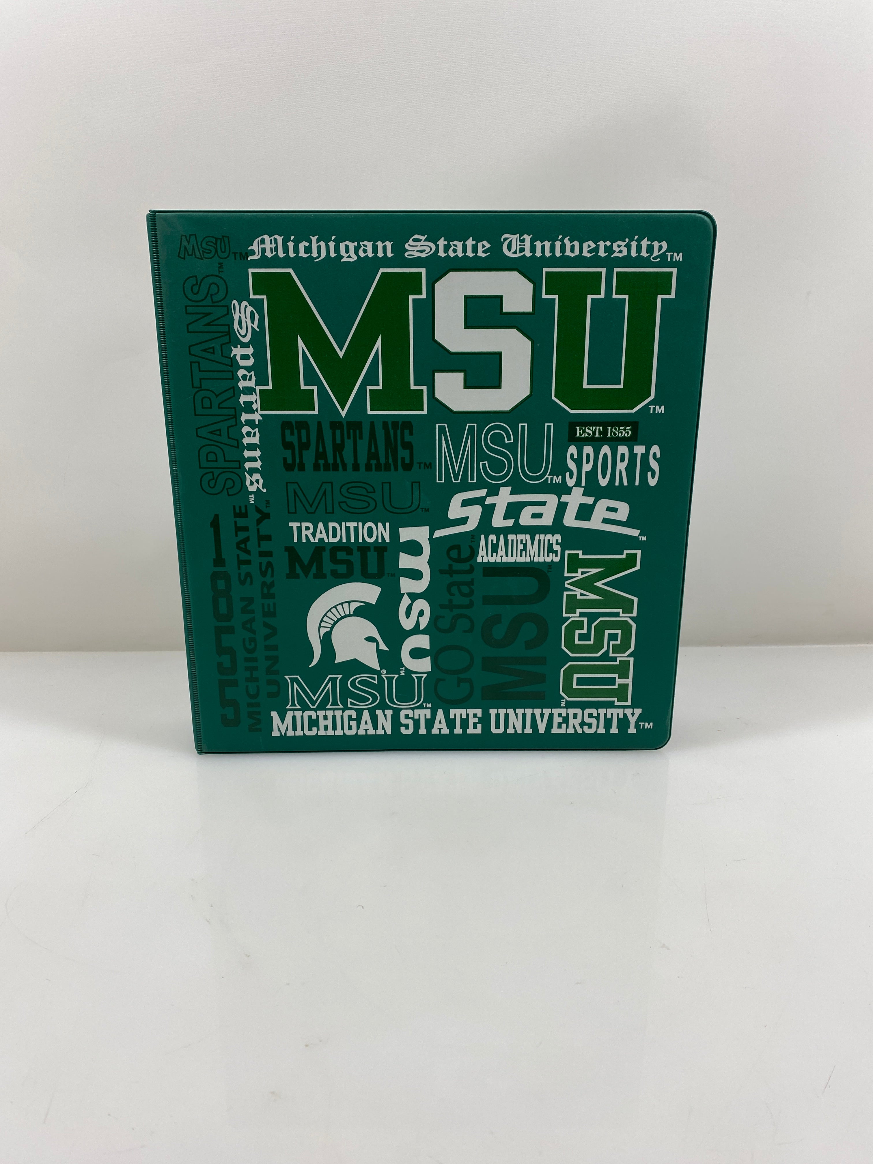 Green MSU Graphic Designed Binder