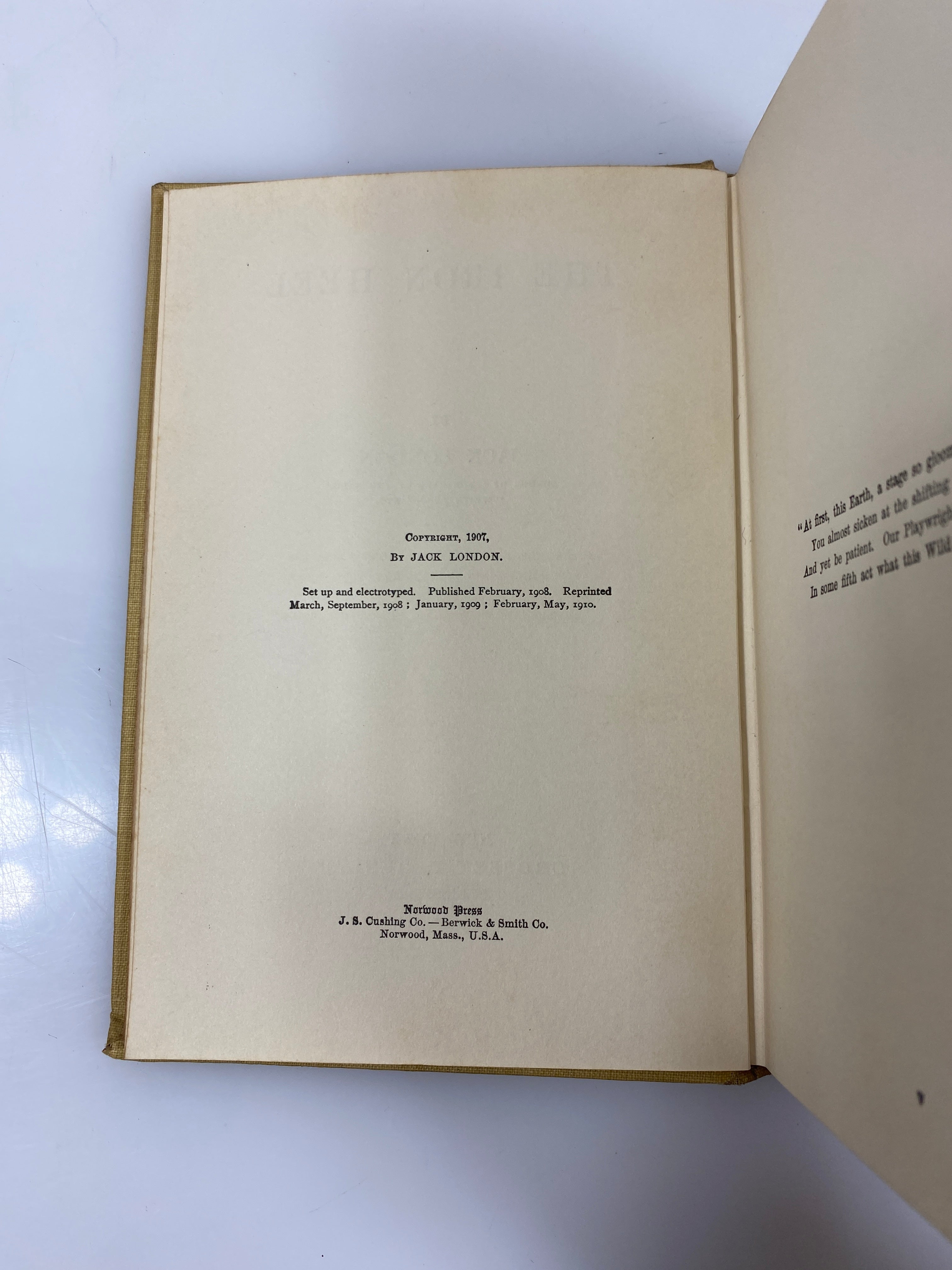 The Iron Heel by Jack London Grosset & Dunlap 1910 HC