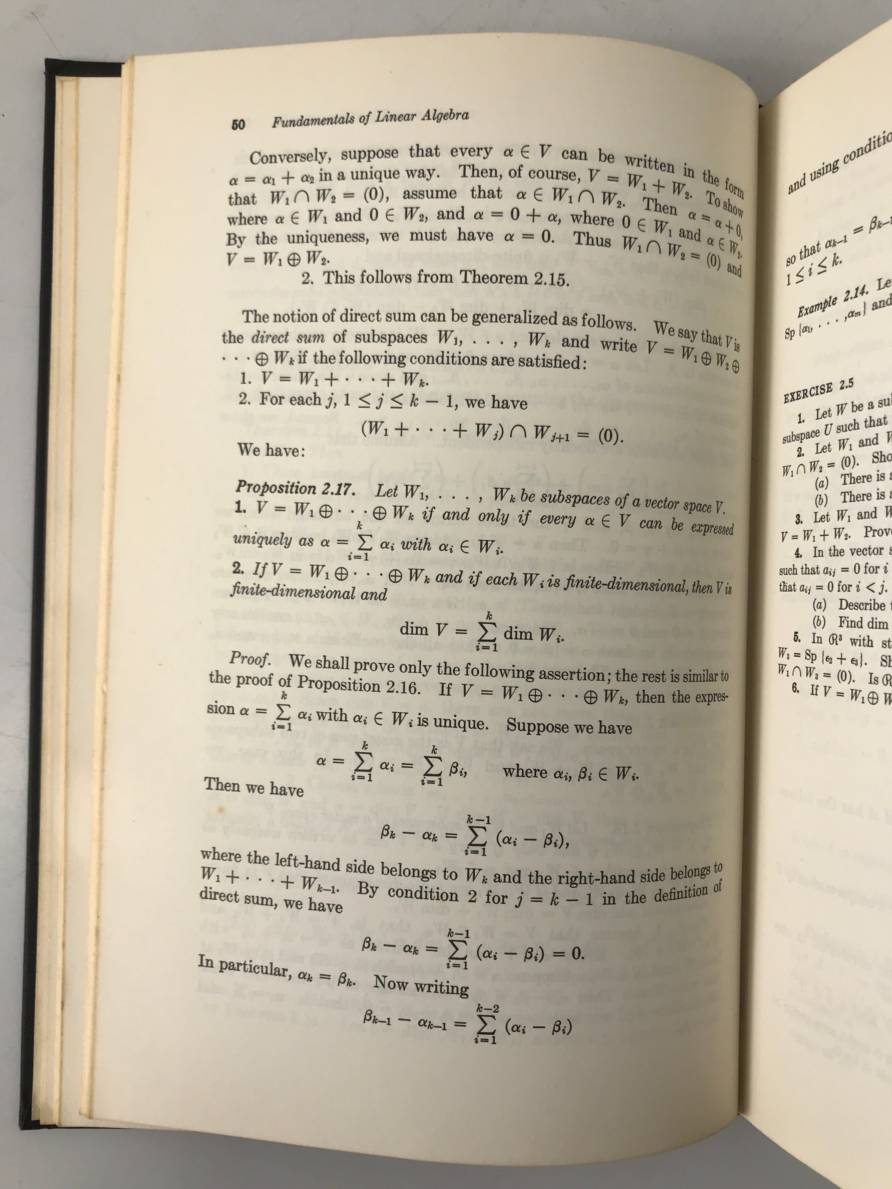 Fundamentals of Linear Algebra Katsumi Nomizu 1966 HC