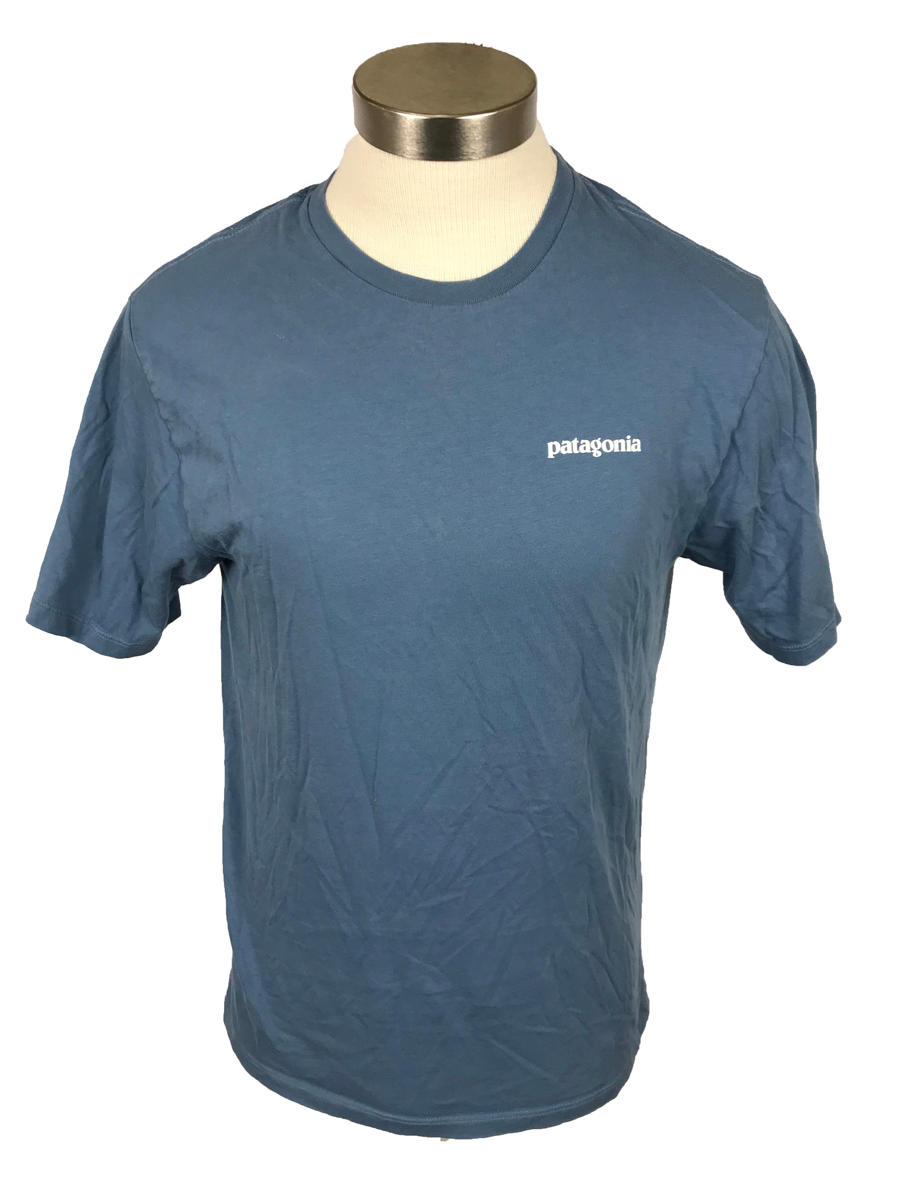 Patagonia Blue Logo T-Shirt Men's Size Small