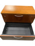 Steelcase #RLF18363W Wooden Facade Grey Metal Office 3 Drawer Later File Cabinet