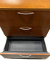 Steelcase #RLF18363W Wooden Facade Grey Metal Office 3 Drawer Later File Cabinet
