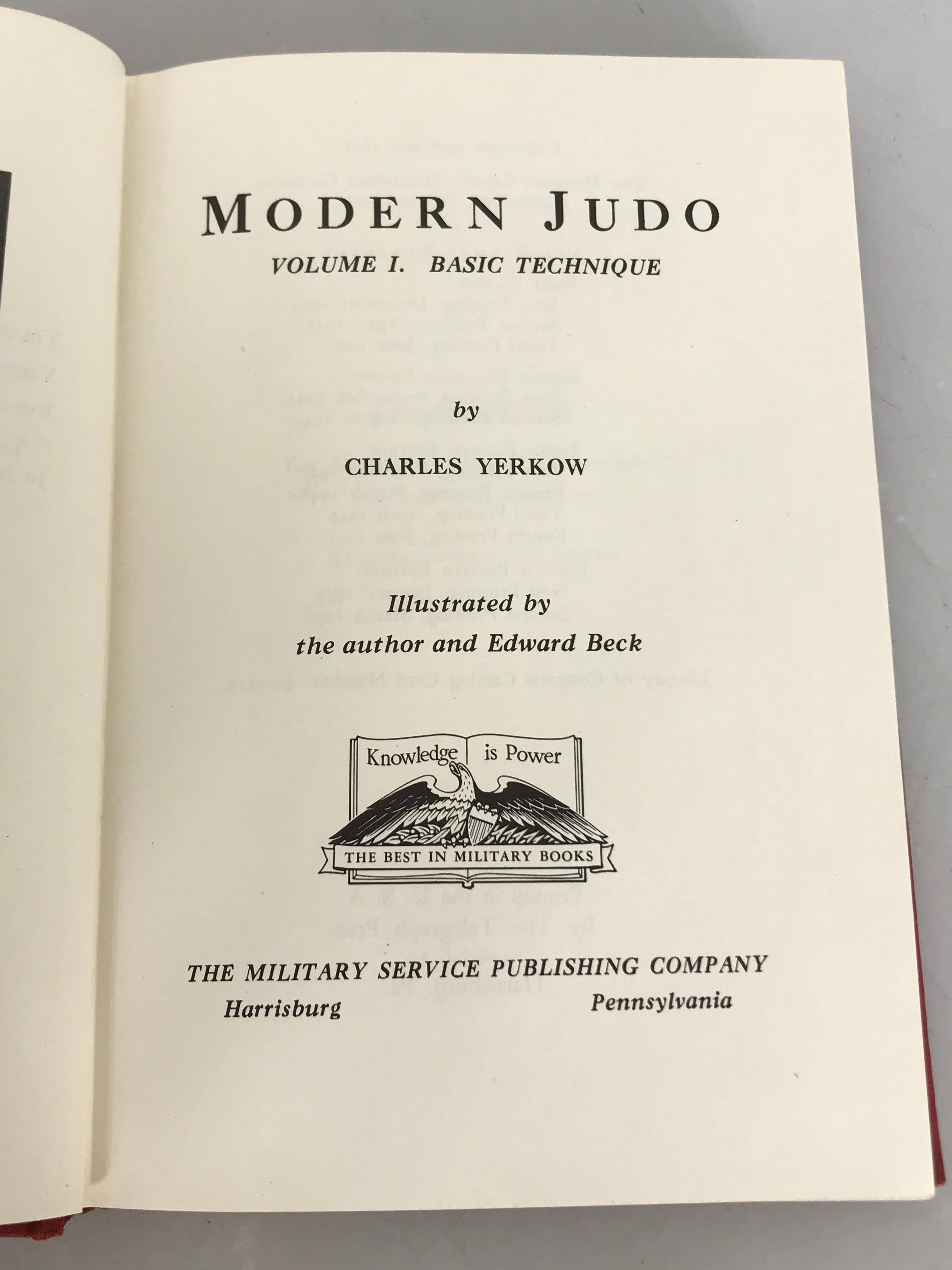 Modern Judo Volume I Basic Technique by Charles Yerkow 1956 HC