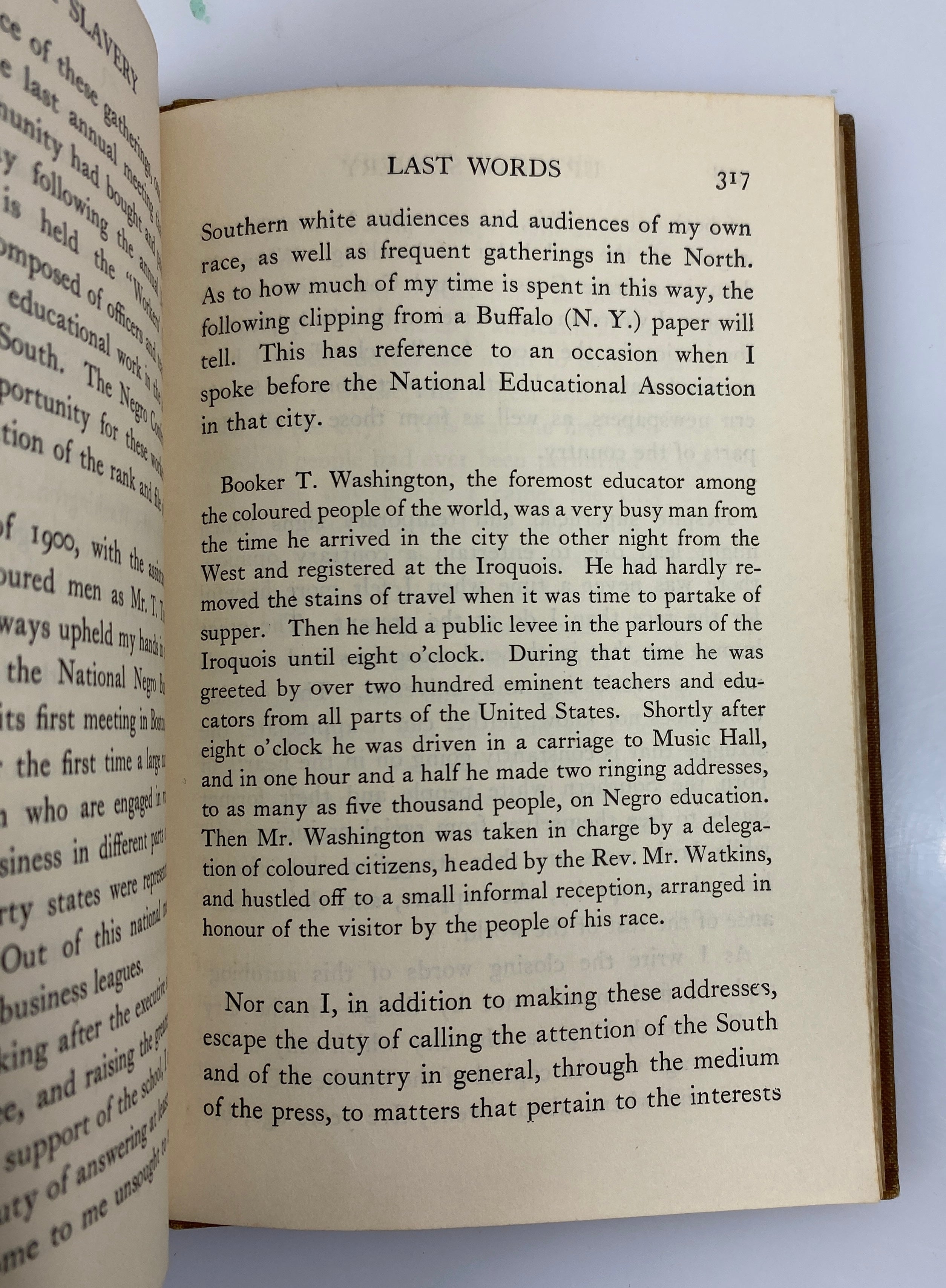 Up from Slavery Booker T. Washington School Edition 1901 HC