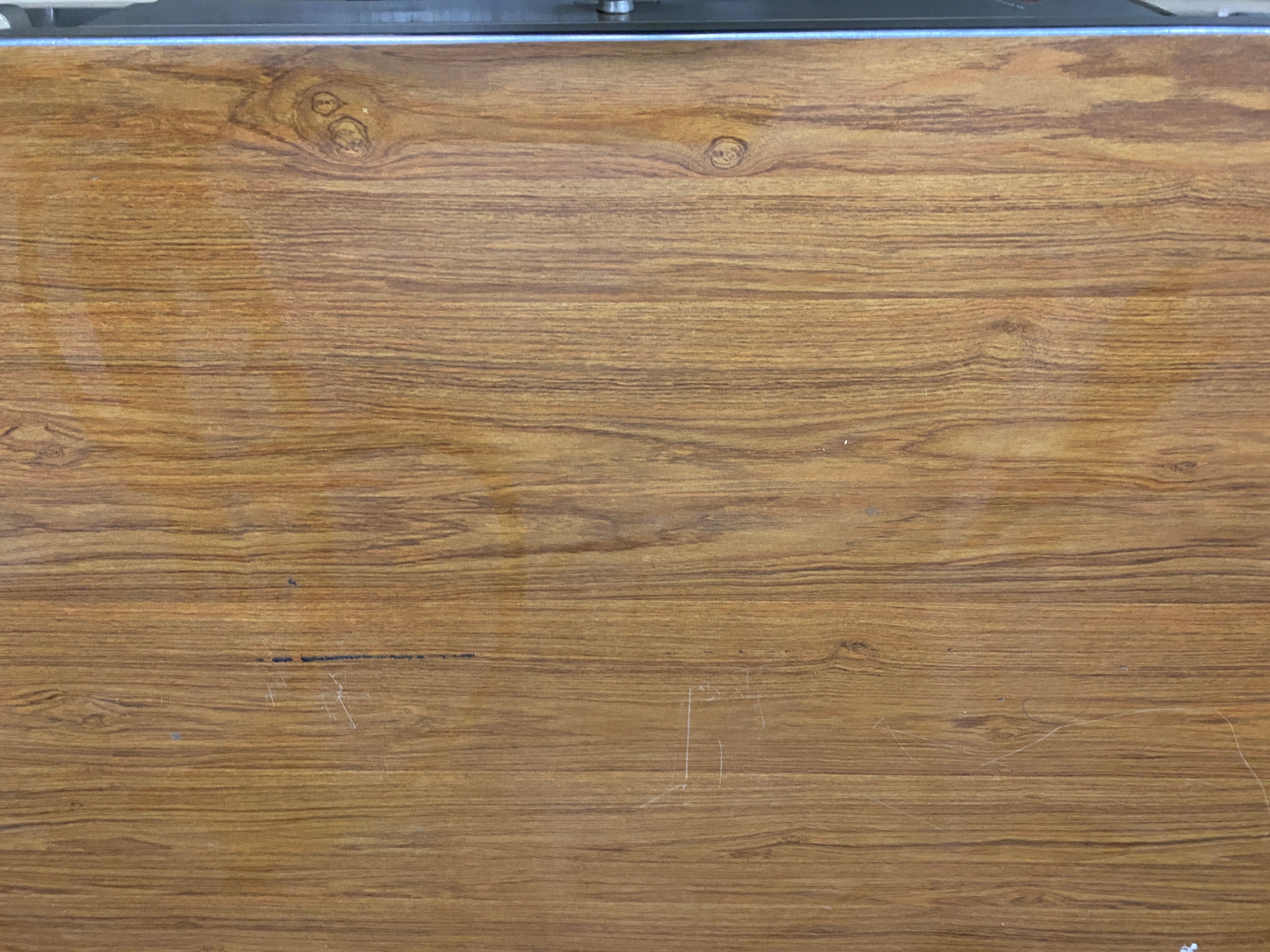 Oak Wood Desktop Metal Executive Desk
