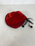 Vintage 1950's Red Velvet Pill Box Women's Hat with Black Lace and Beadwork