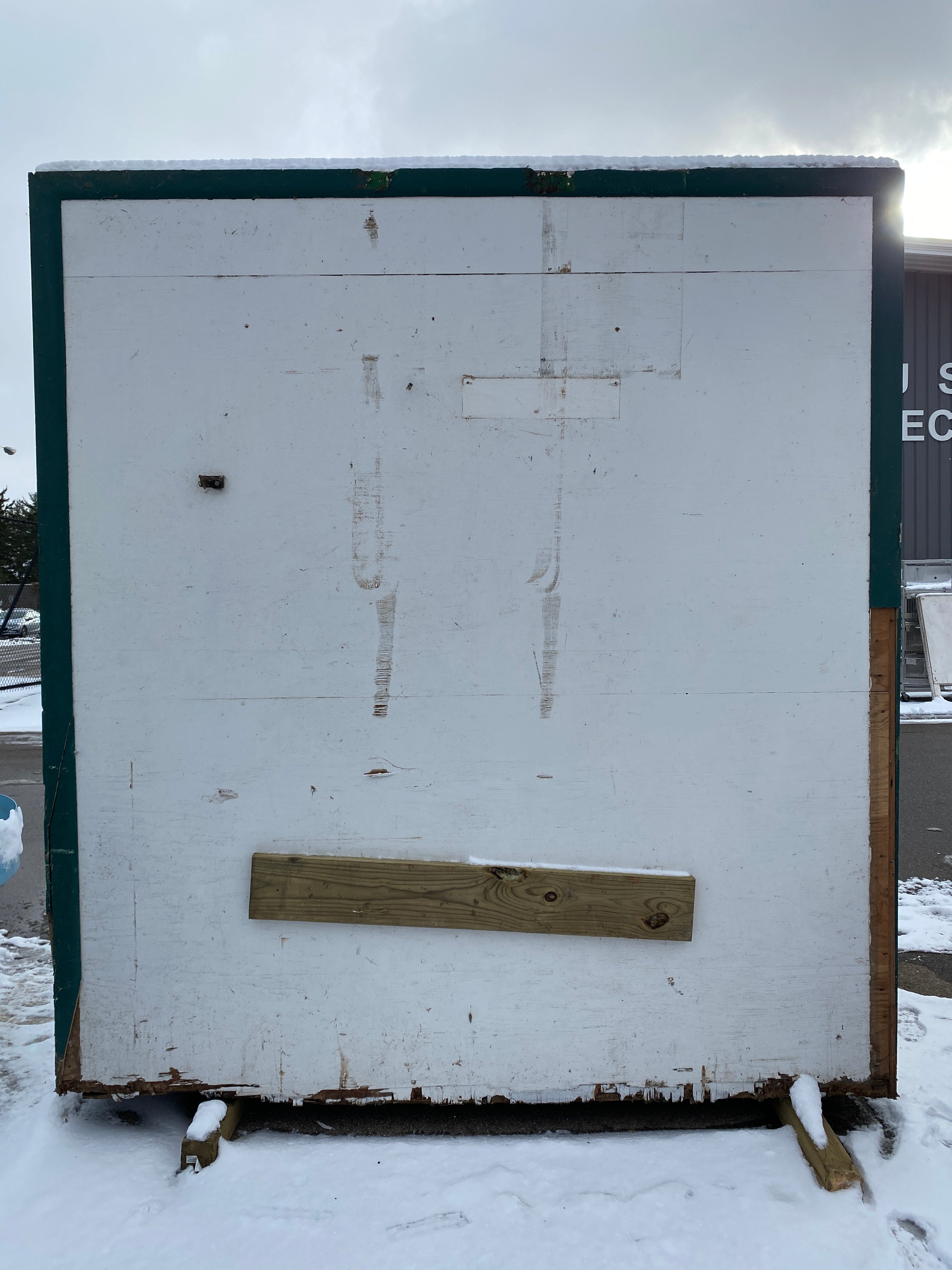 Green and White Shed