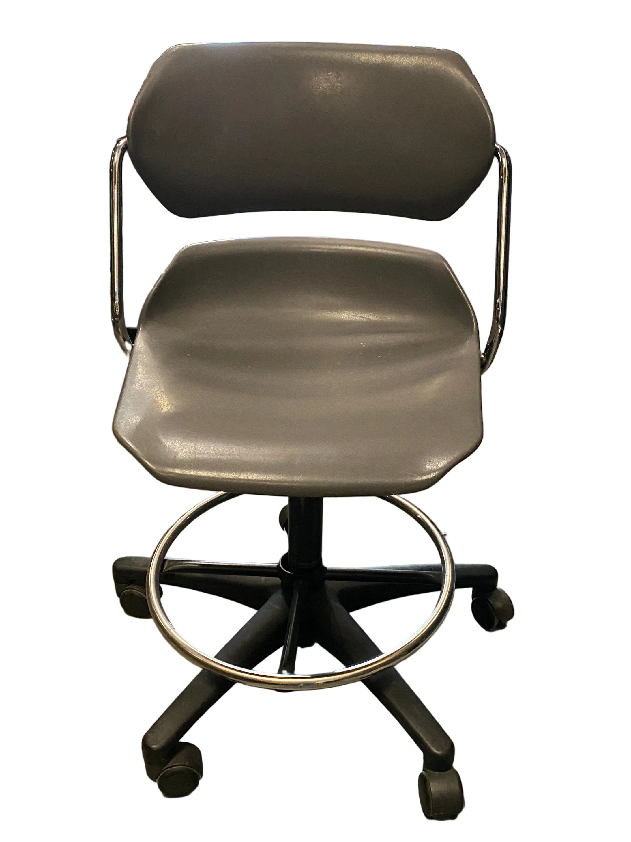American Seating Steel Grey Armless Acton Stool