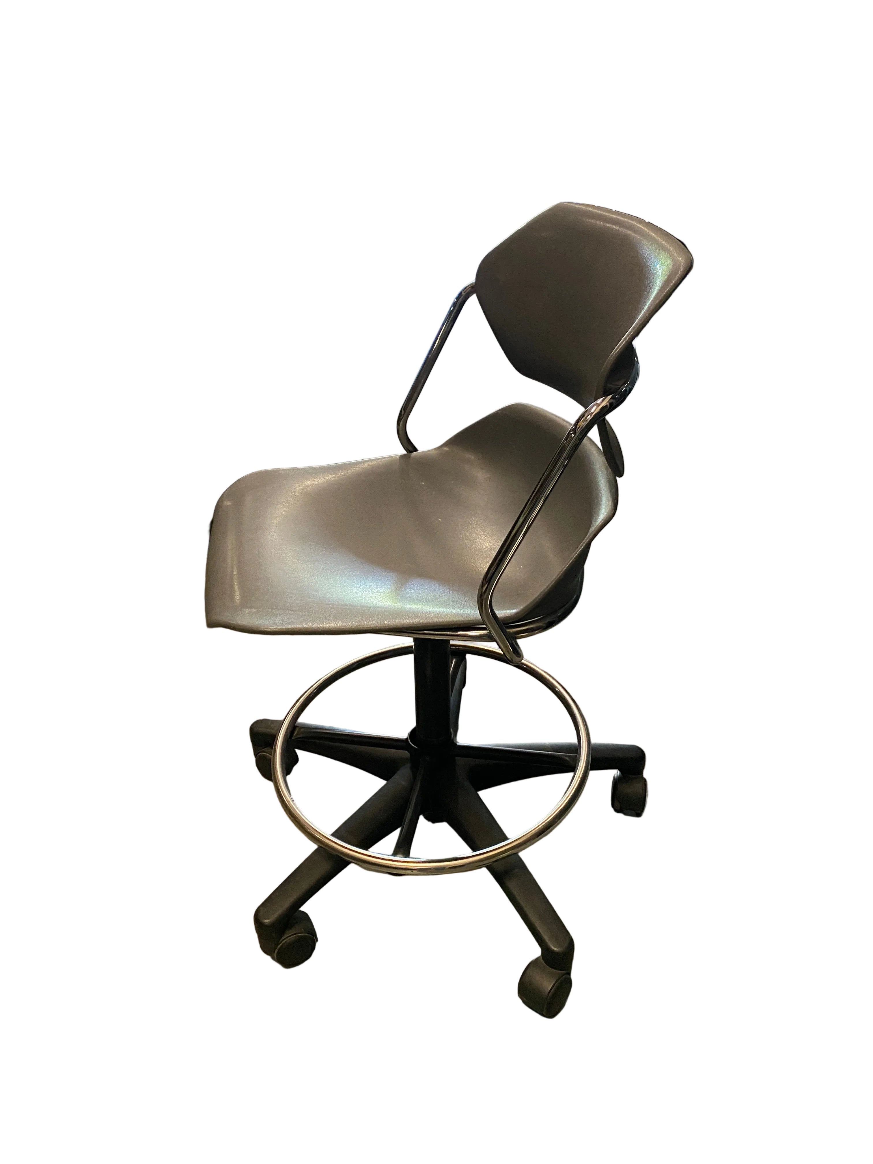 American Seating Steel Grey Armless Acton Stool