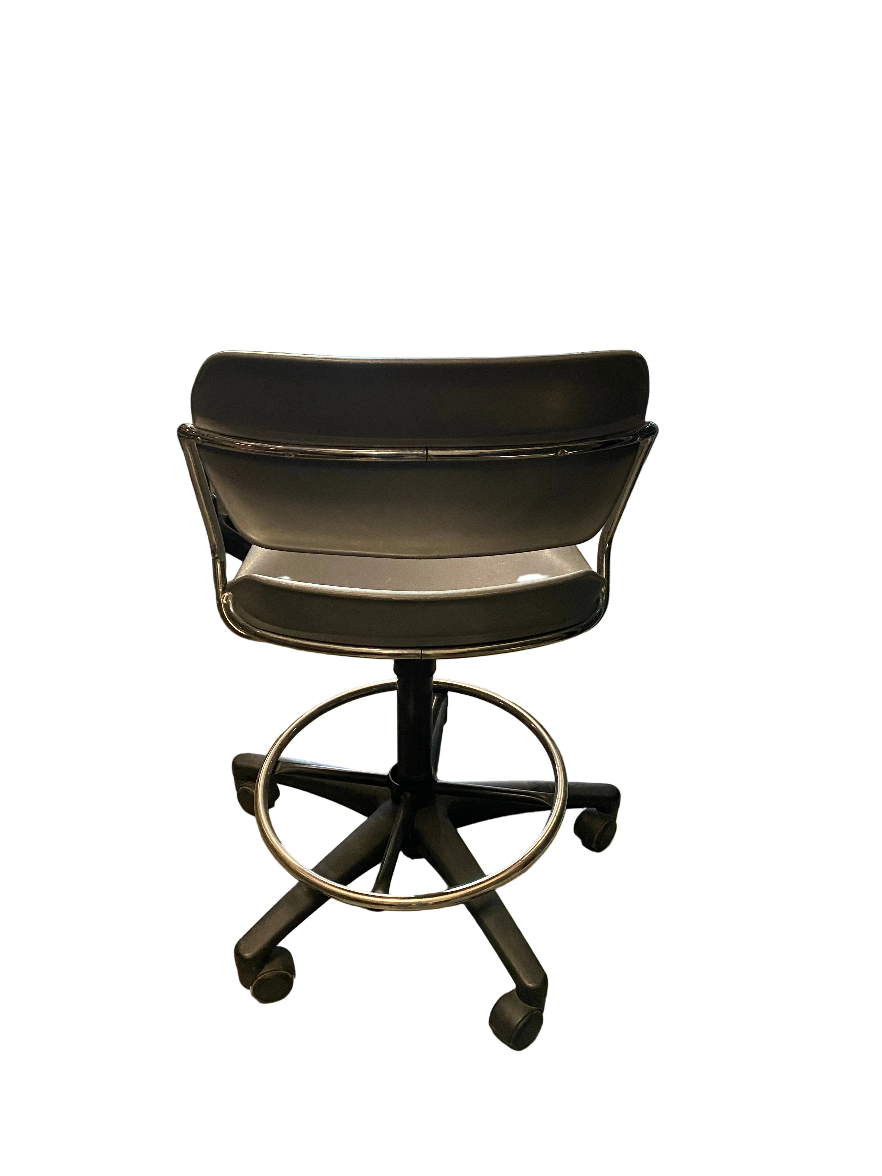 American Seating Steel Grey Armless Acton Stool