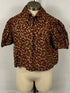 Vintage Brown Short Sleeve Blouse Women's Size Unknown